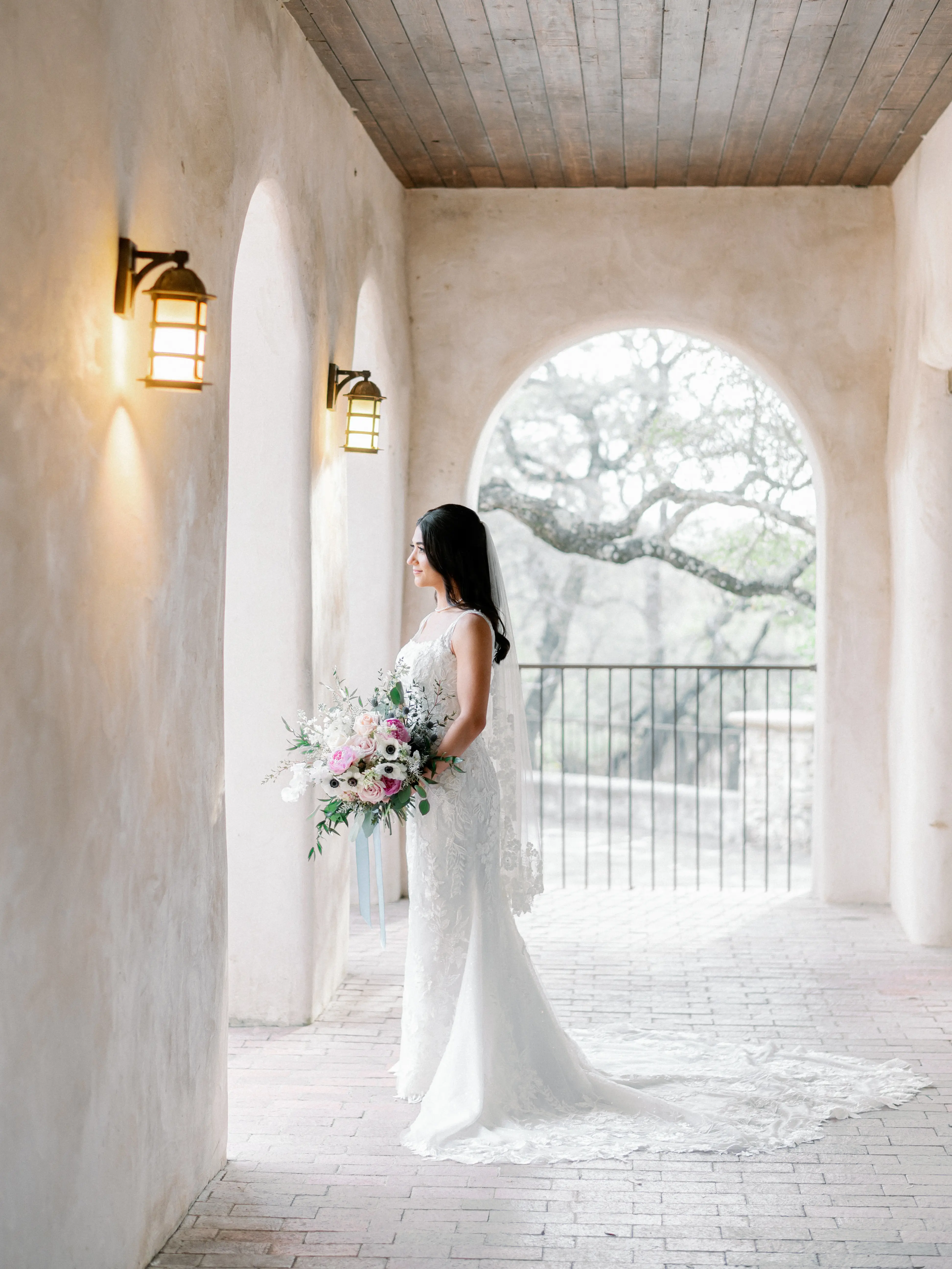 Bride In Lace Square Neck Wedding Dress Called Albany By Maggie Sottero