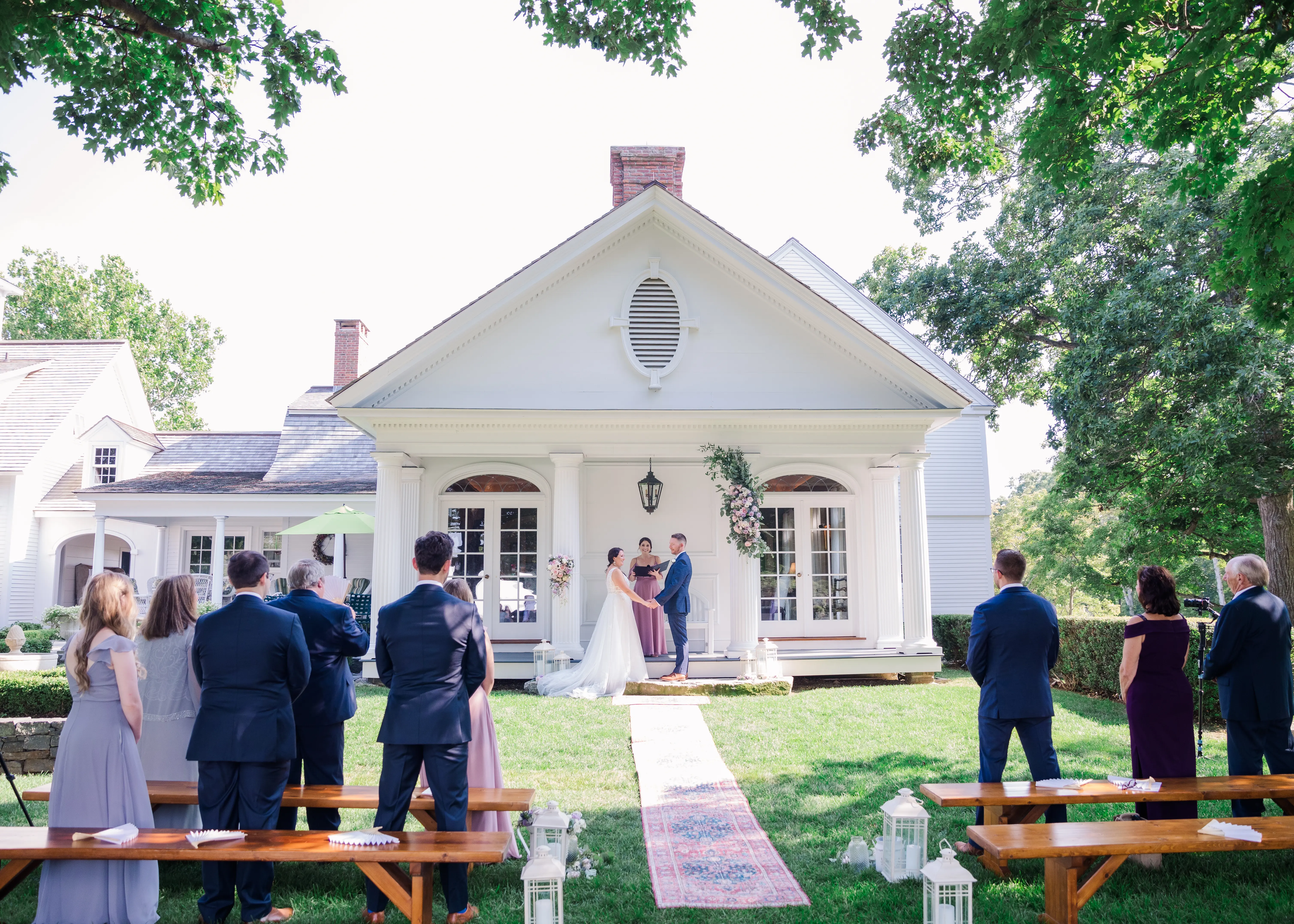 Groom With Bride Wearing Lace A-Line Wedding Dress Raelynn By Rebecca Ingram