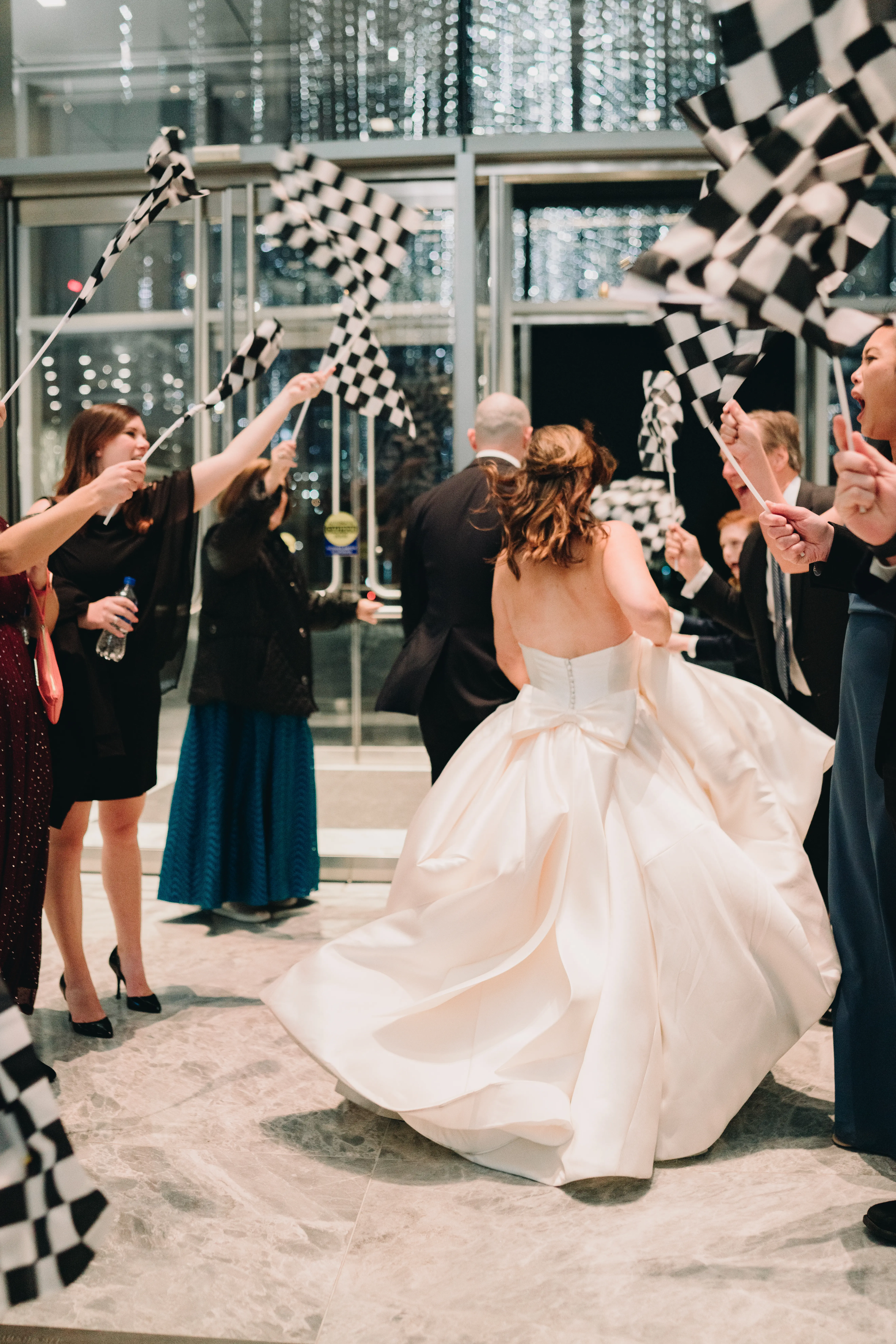 Bride In Satin Ballgown Selena Maggie Sottero With Guests