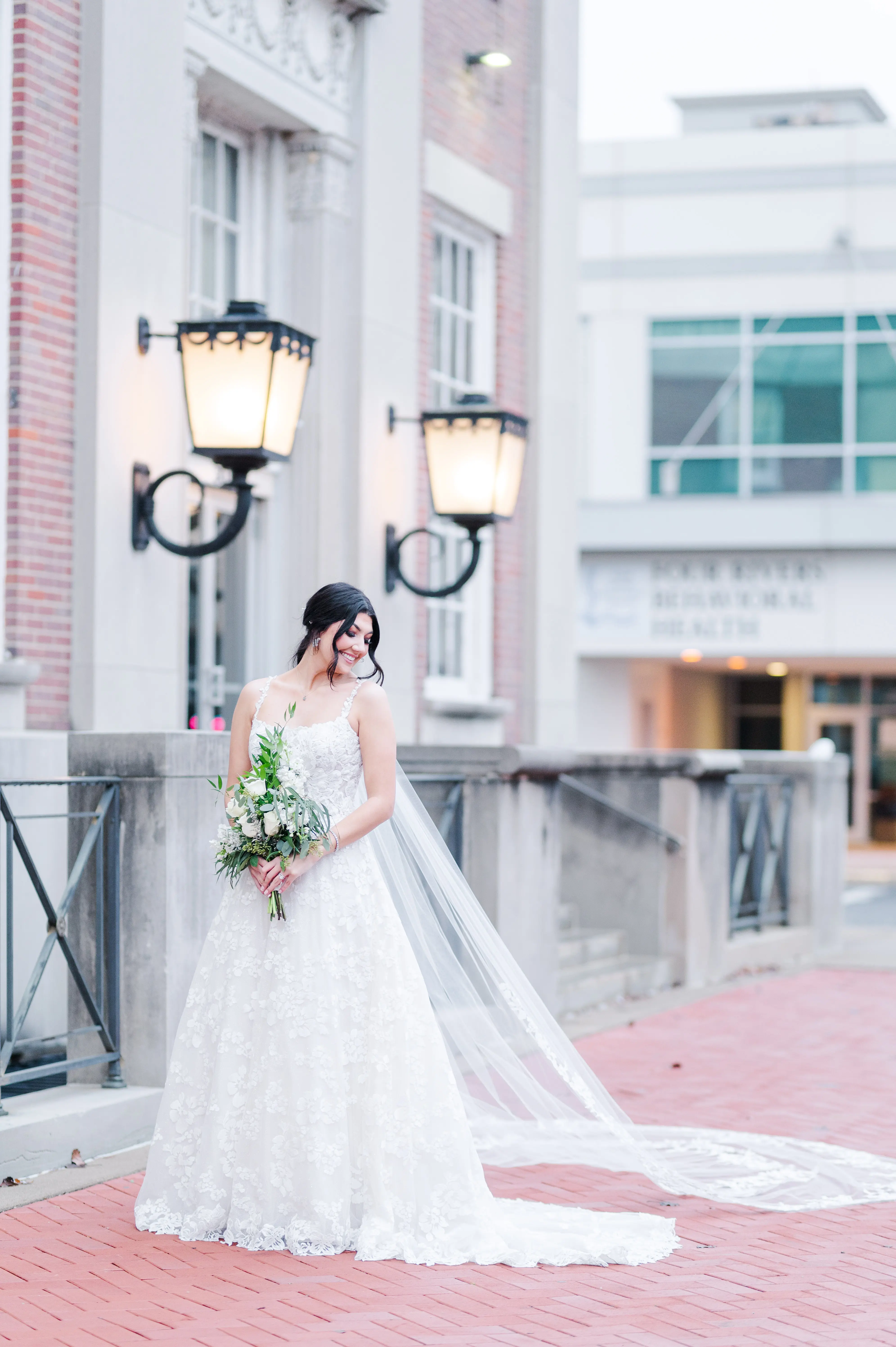 Bride In Square Neck Wedding Dress Called Sawyer By Sottero And Midgley