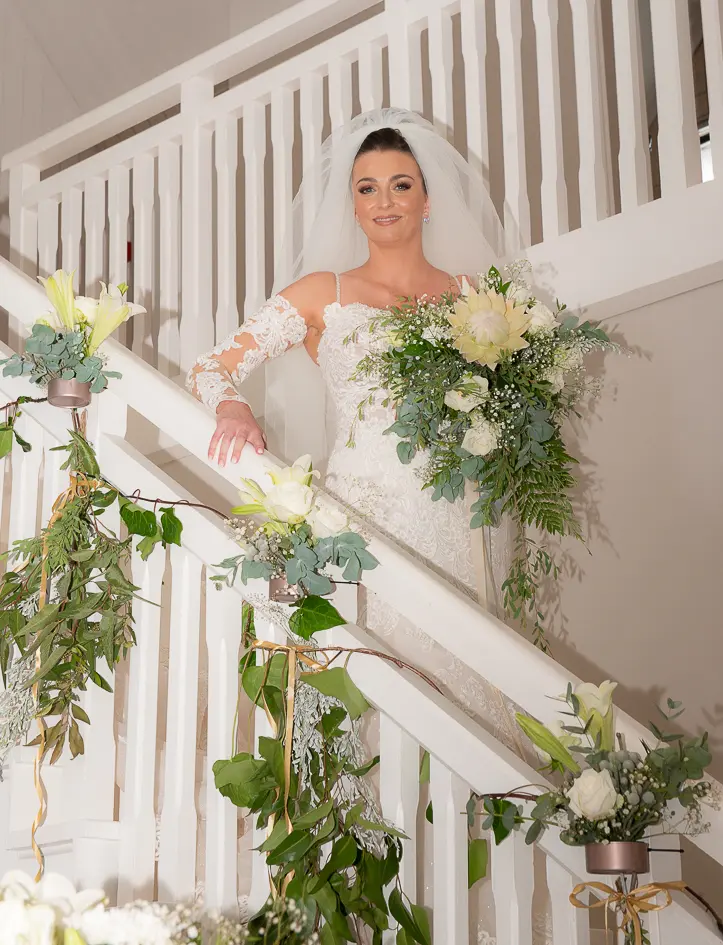 Bride In Lace Fit And Flare Wedding Dress Called Fiona By Maggie Sottero