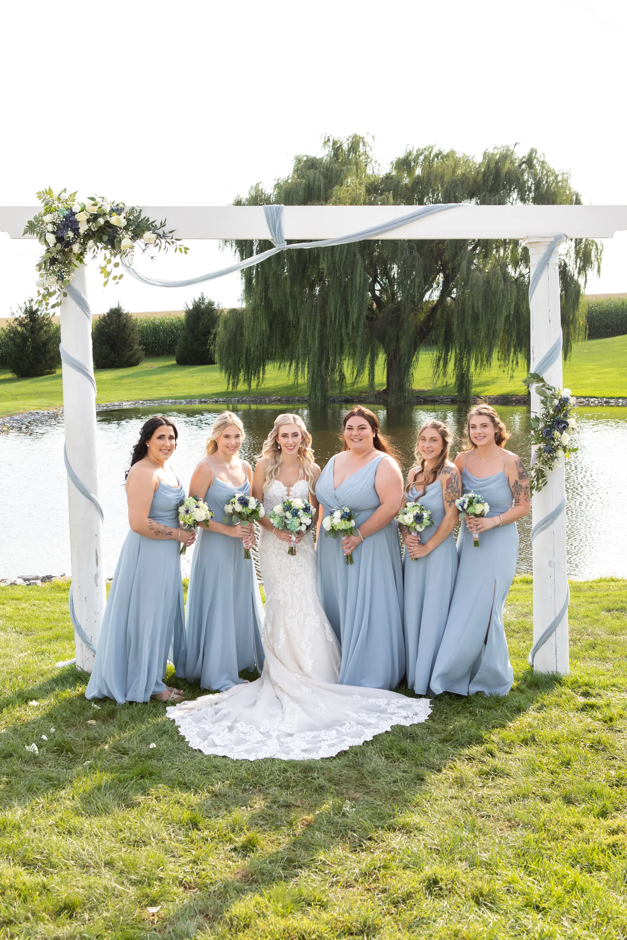 Bride Wearing Sparkly Lace Fit-And-Flare Fiona By Maggie Sottero