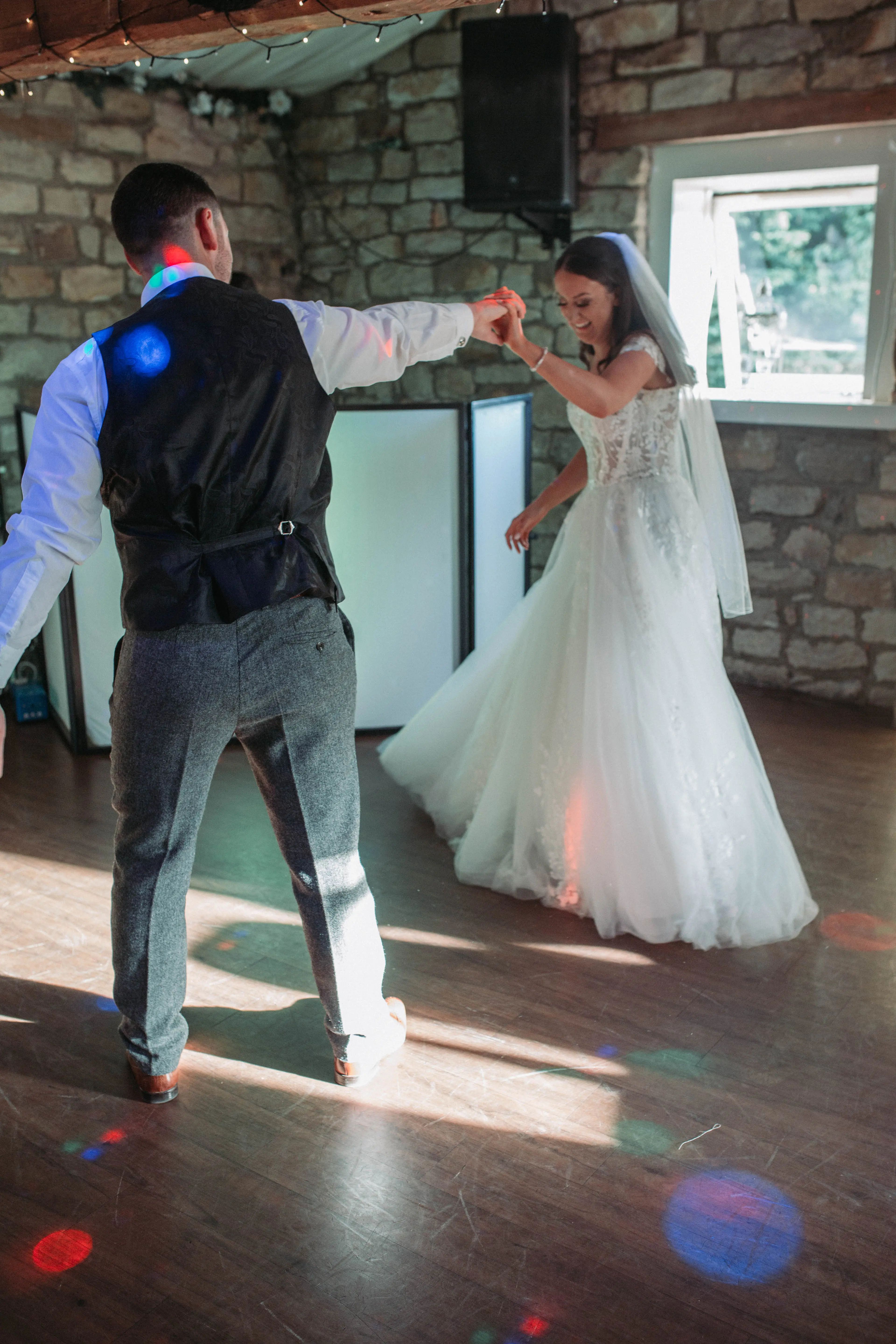 Bride In Off-the-shoulder Fairytale Harlem Maggie Sottero With Groom
