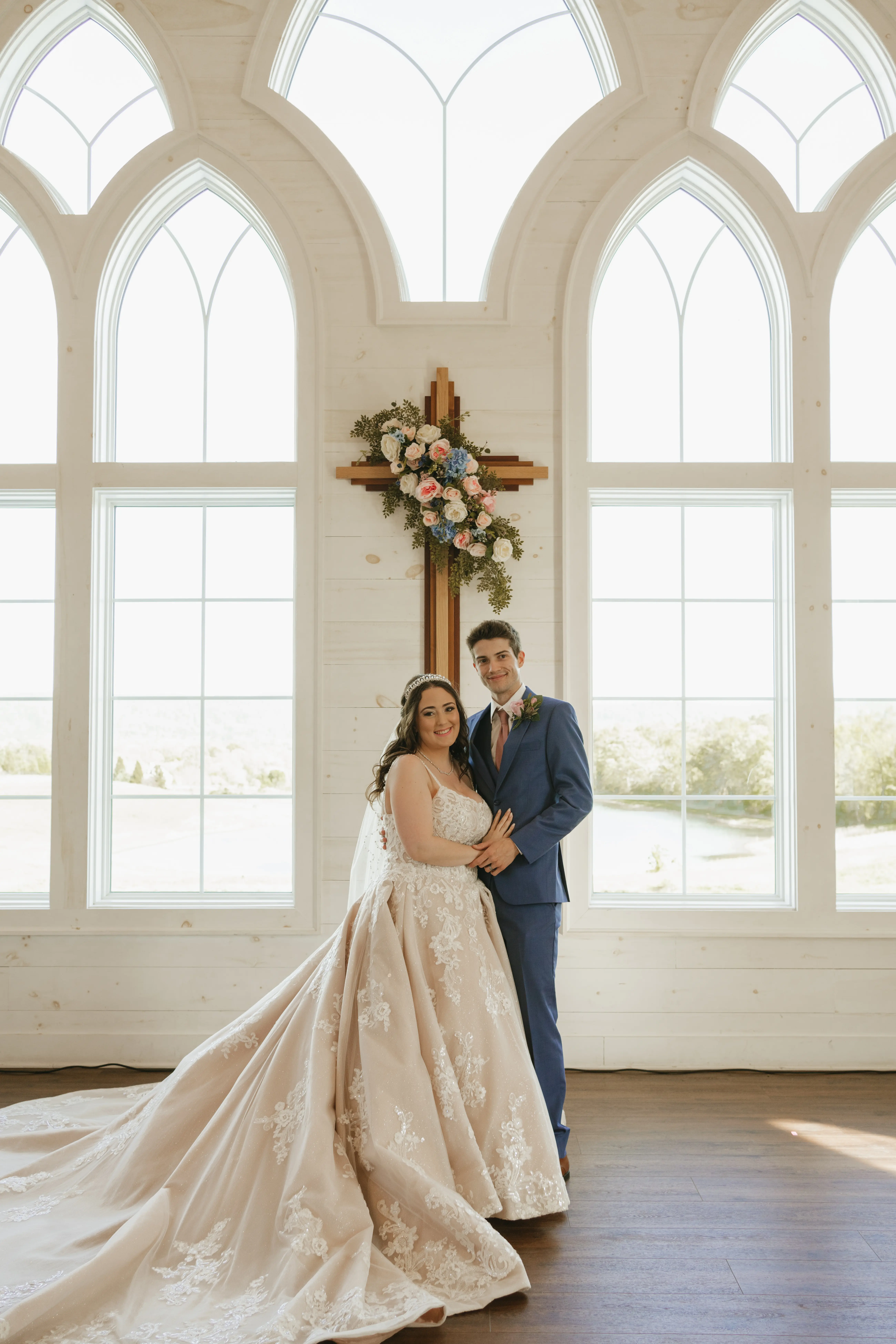 Bride In Ivory Ballgown Norvinia Sottero Midgley With Groom