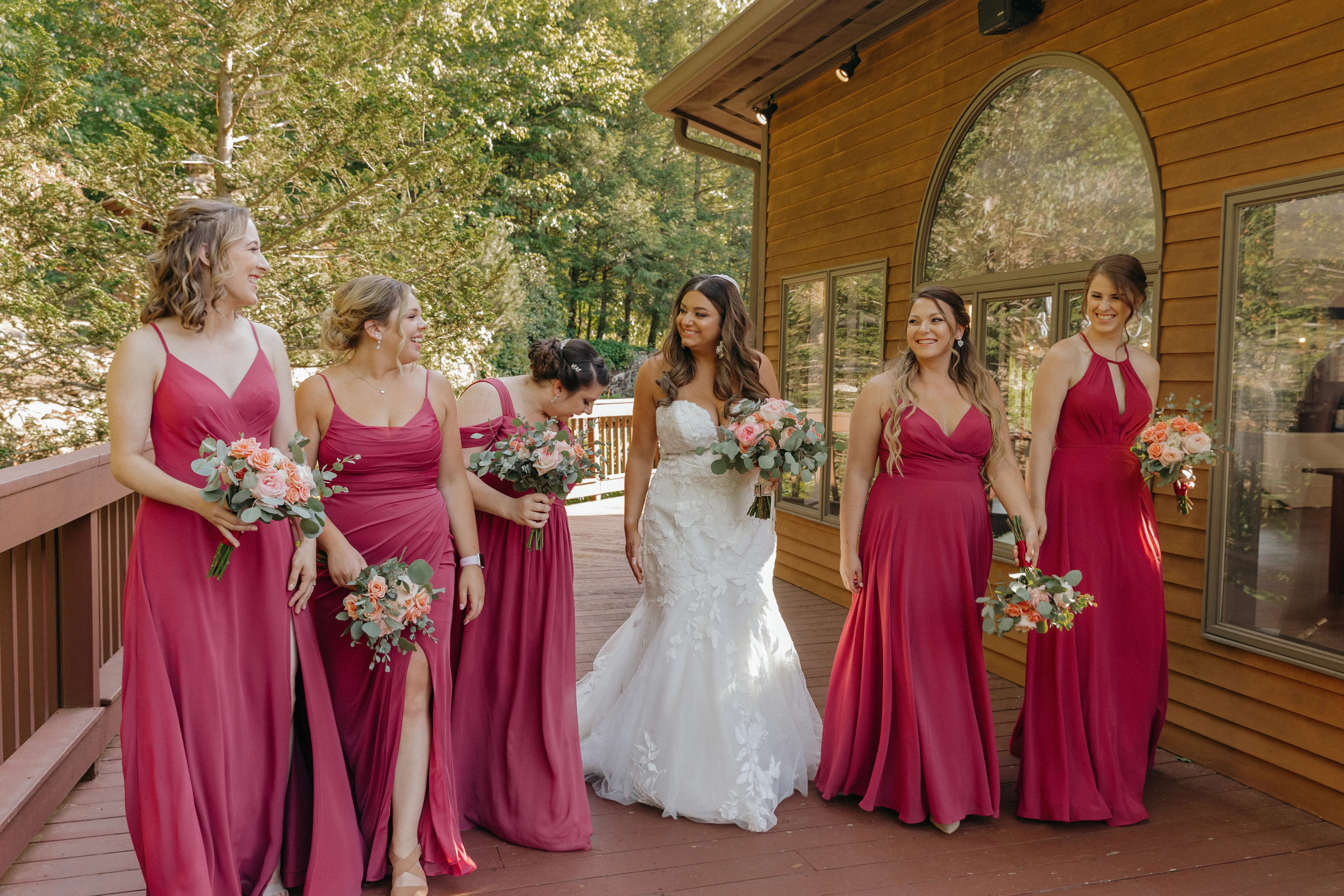 Real Bride in Strapless Mermaid Gown with Oversized Lace Called Hattie by Rebecca Ingram