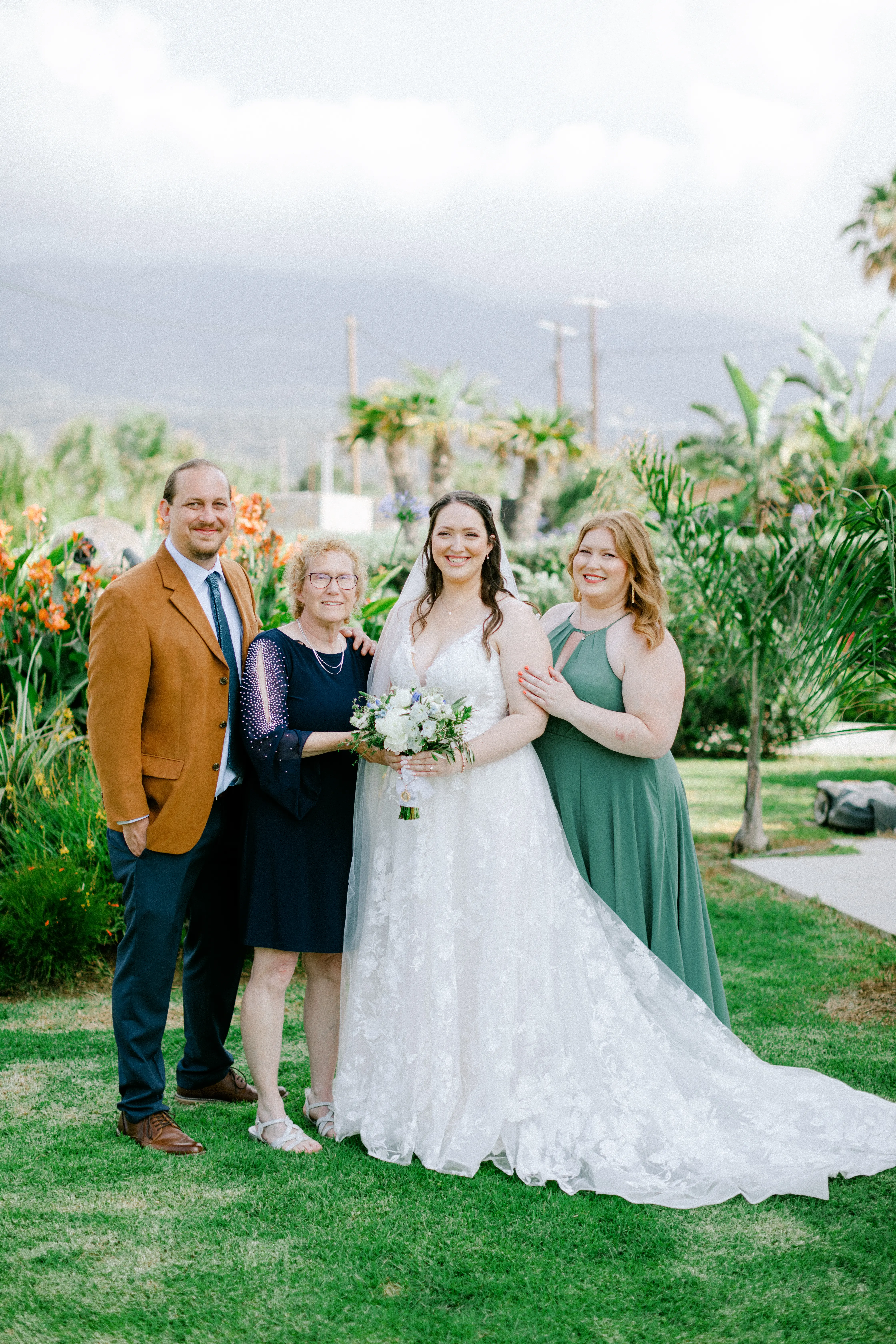 Bride In Lace A-line Winter Maggie Sottero With Guests