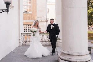 Bride Wearing Lace Mermaid Wedding Dress Called Alistaire By Maggie Sottero With Groom