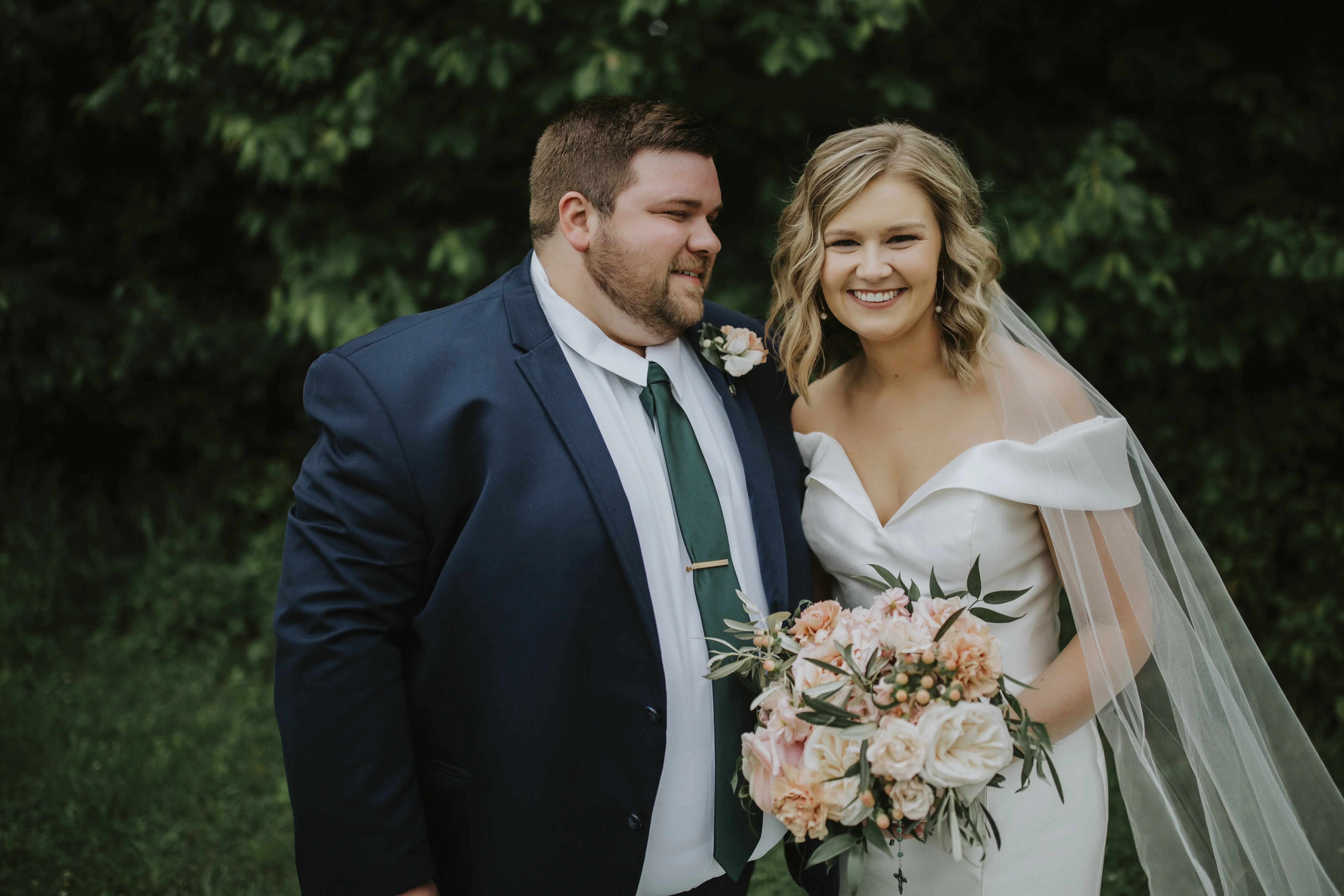 Bride In Satin Wedding Dress Called Josie By Rebecca Ingram