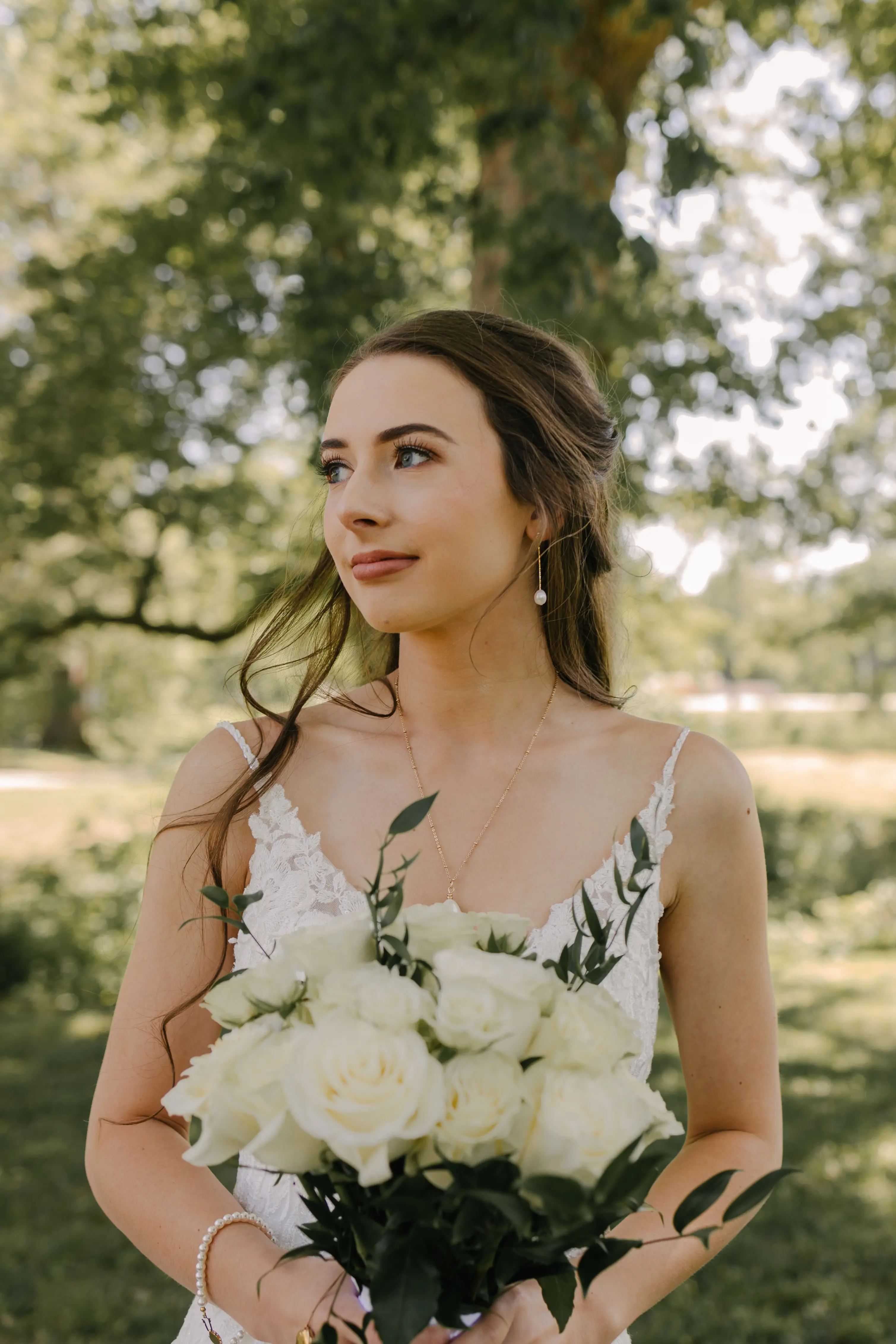 Bride wearing Charlotte by Rebecca Ingram