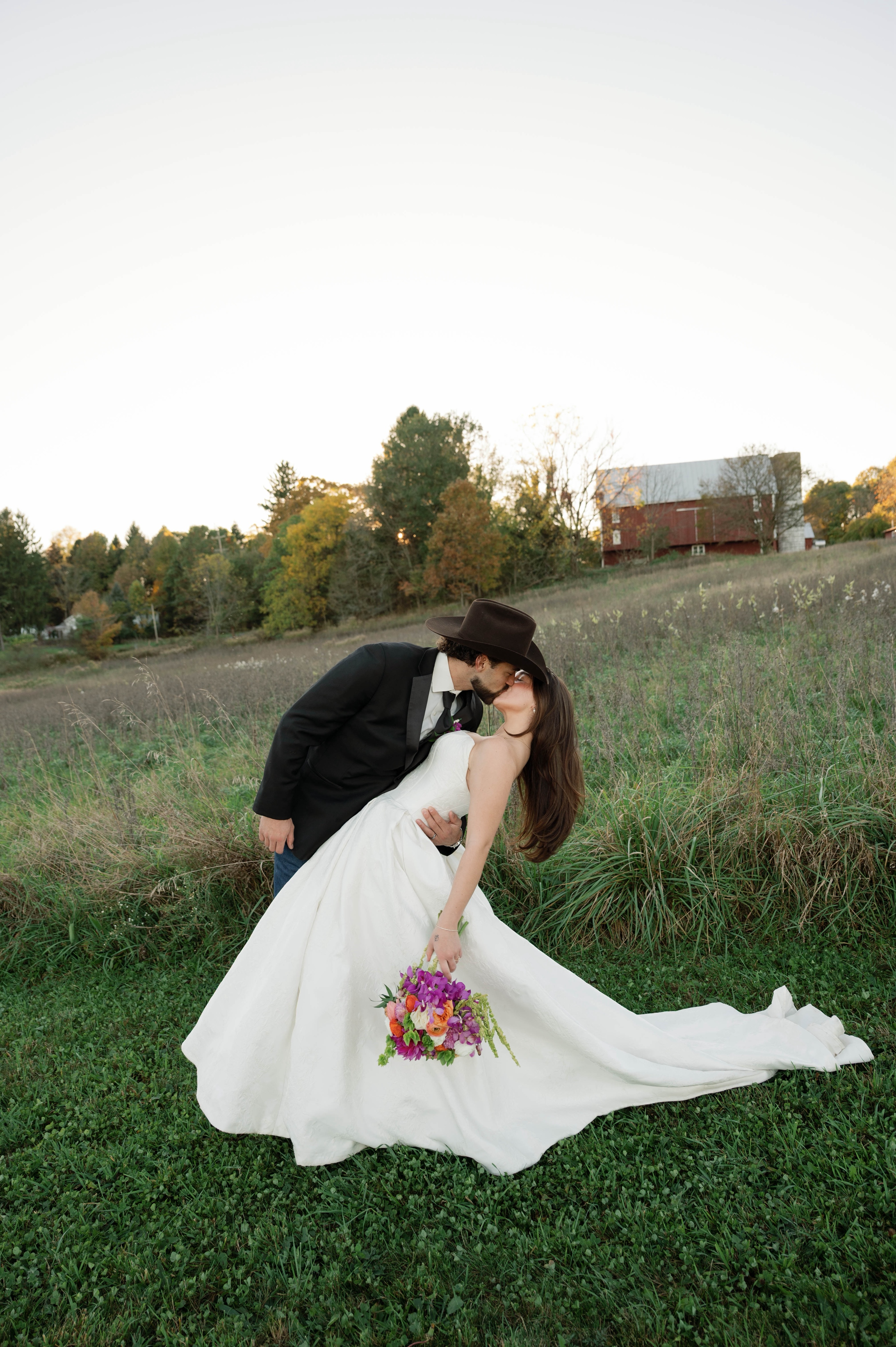 Bride Wearing Jacquard Ballgown Wedding Dress Called Fortune Marie By Maggie Sottero