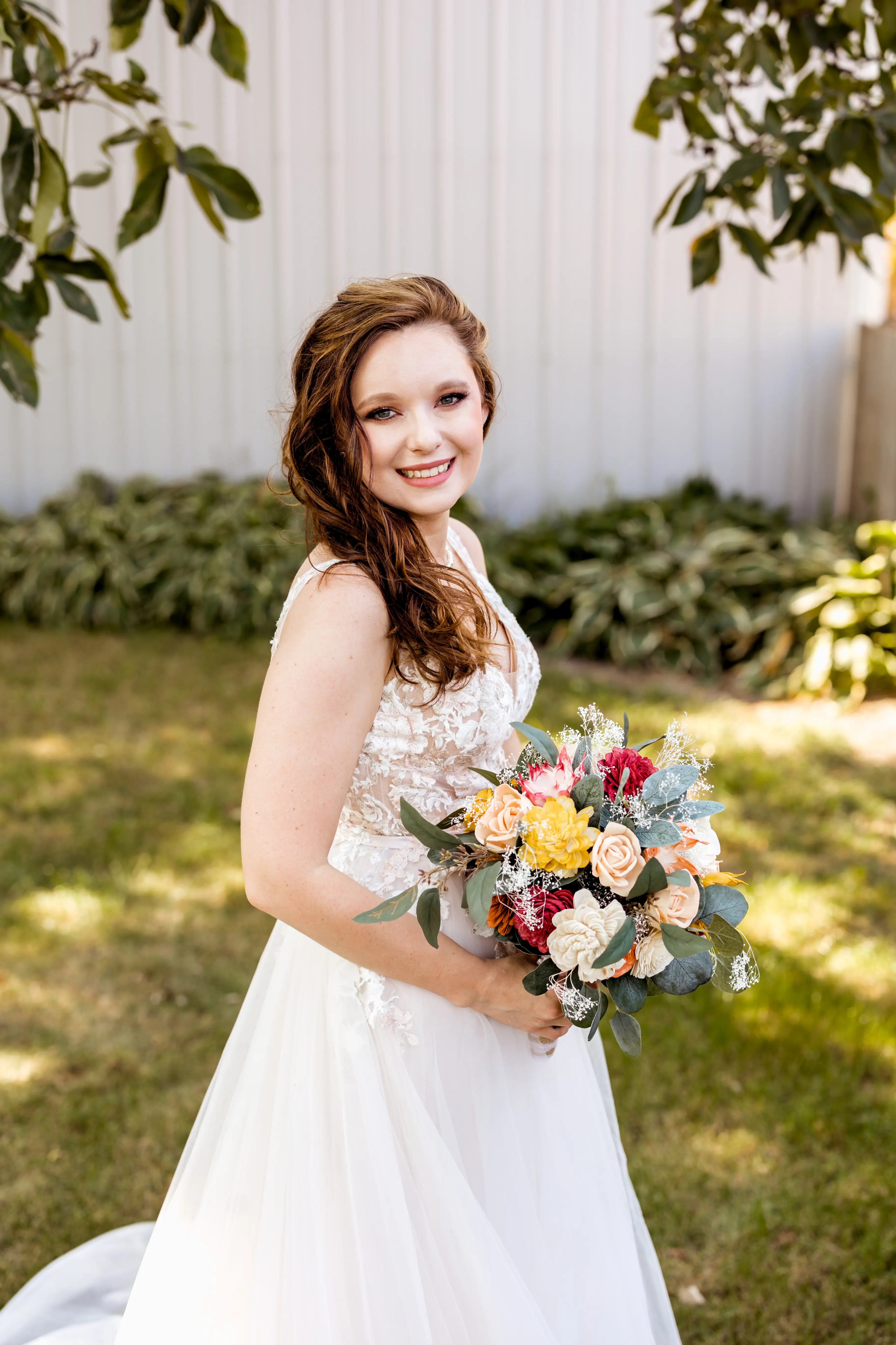 Bride In A-line V-Neckline Minerva Rebecca Ingram