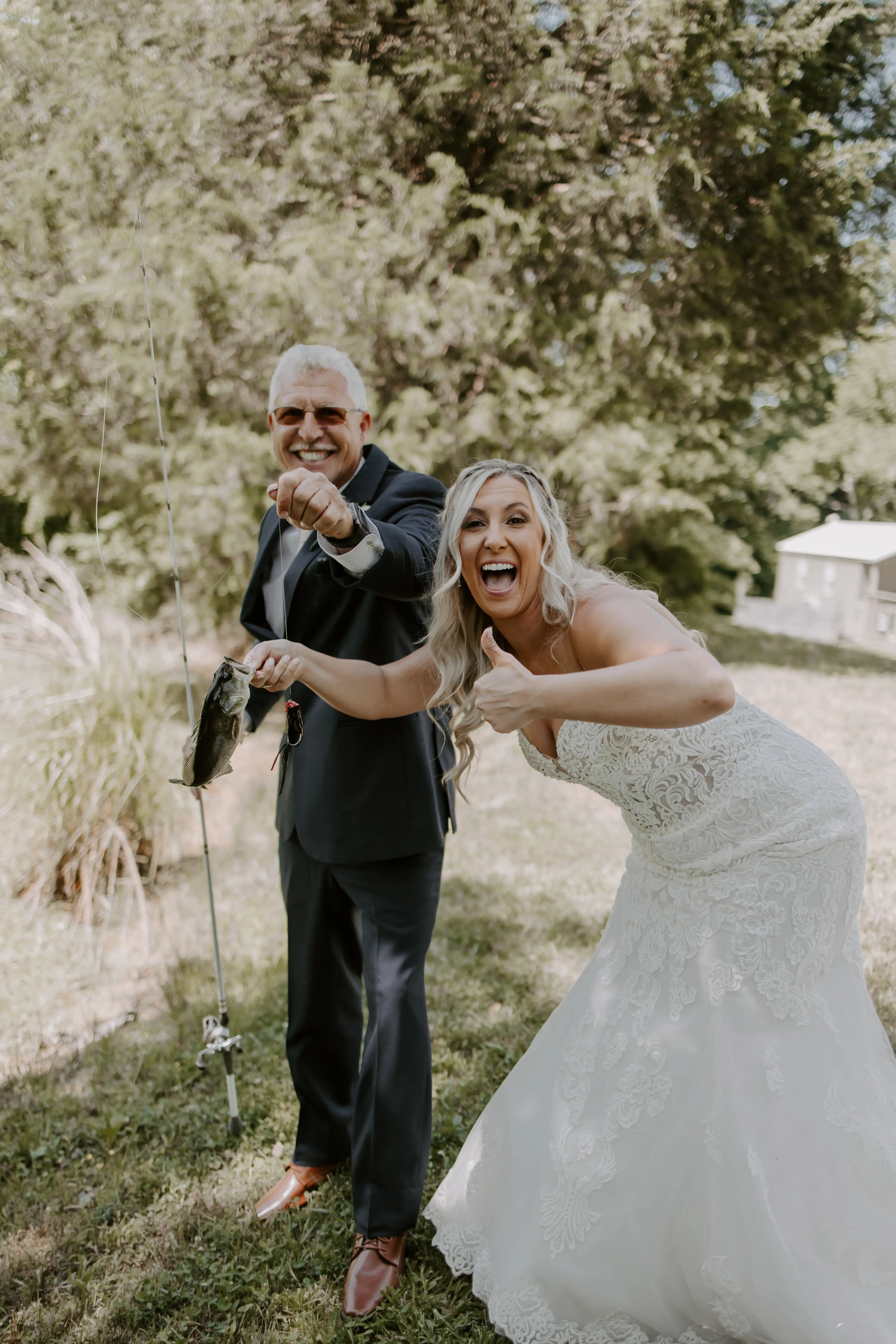 Bride Wearing Sparkly Lace Fit-And-Flare Fiona By Maggie Sottero