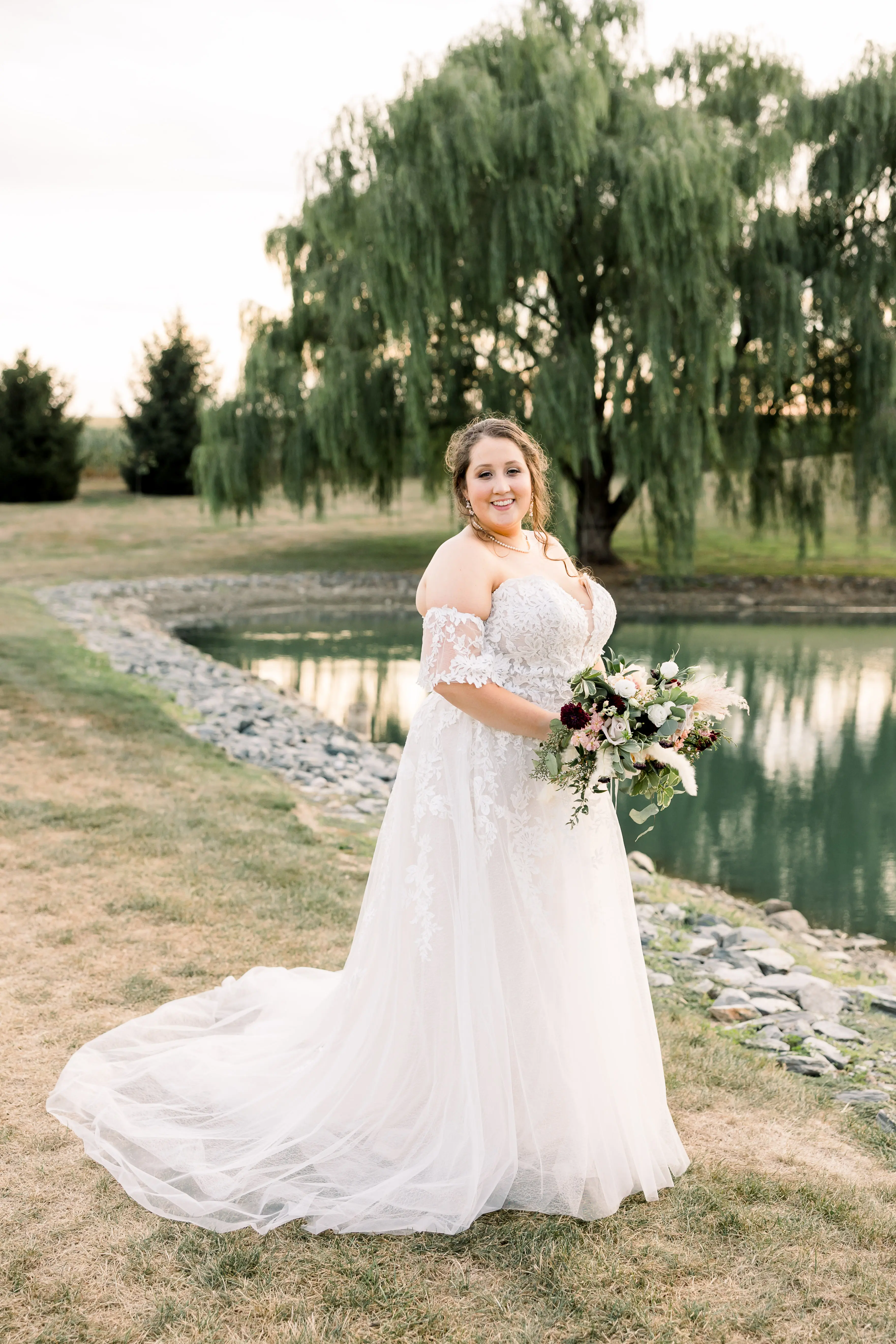 Plus Size Bride In Lace A-Line Wedding Dress Called Nora By Maggie Sottero