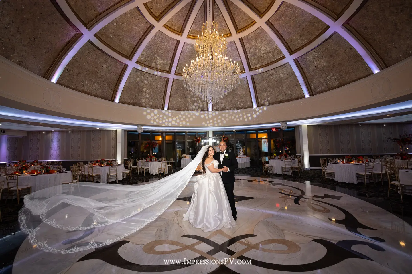 Groom With Bride Wearing Satin Ballgown Kimora By Sottero And Midgley