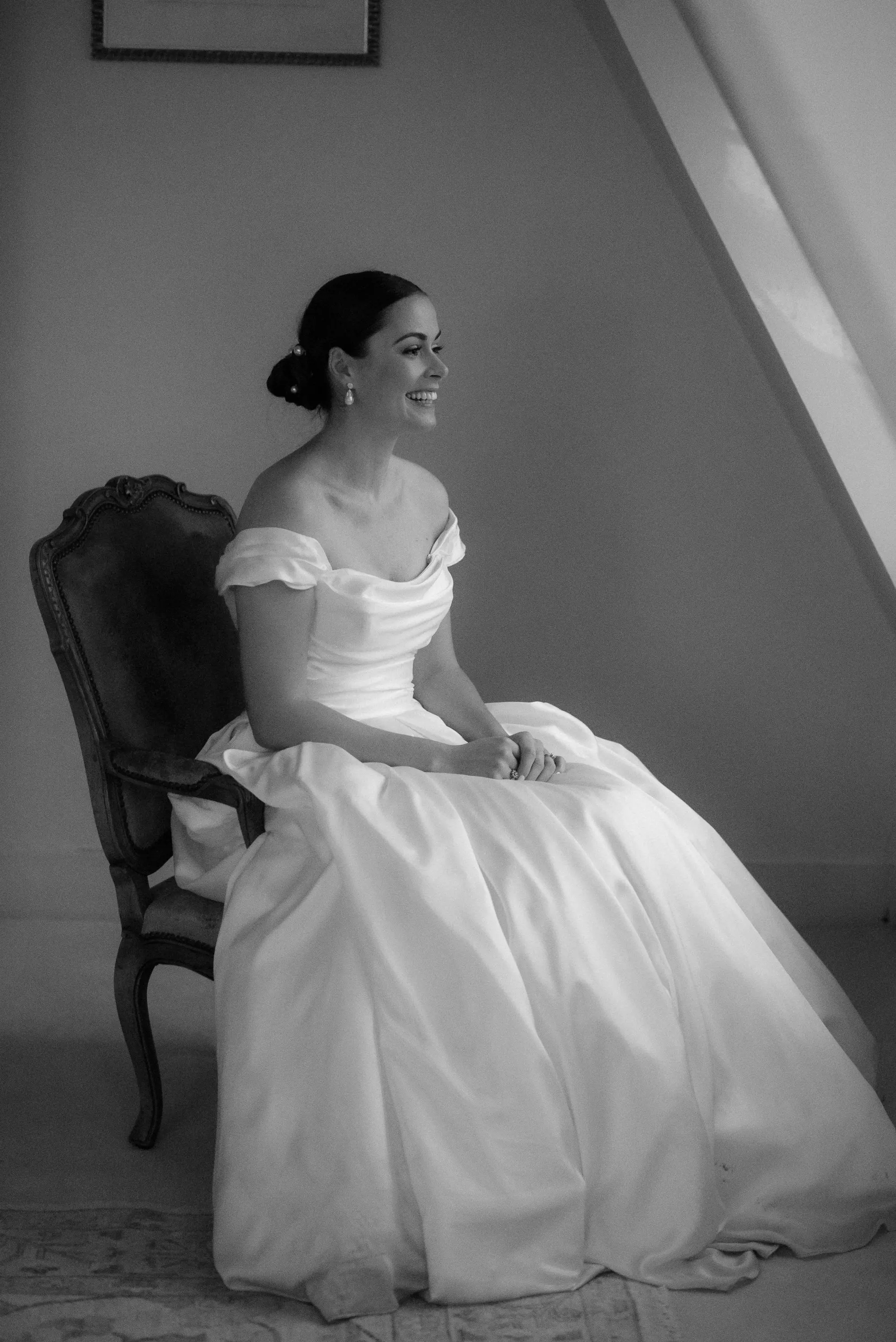 Bride wearing Scarlet wedding dress by Maggie Sottero
