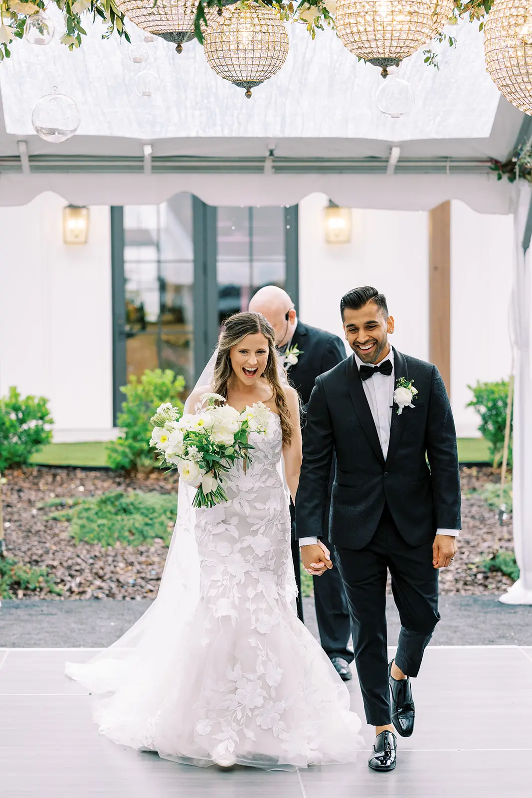 Bride In Floral Mermaid Hattie Rebecca Ingram With Groom