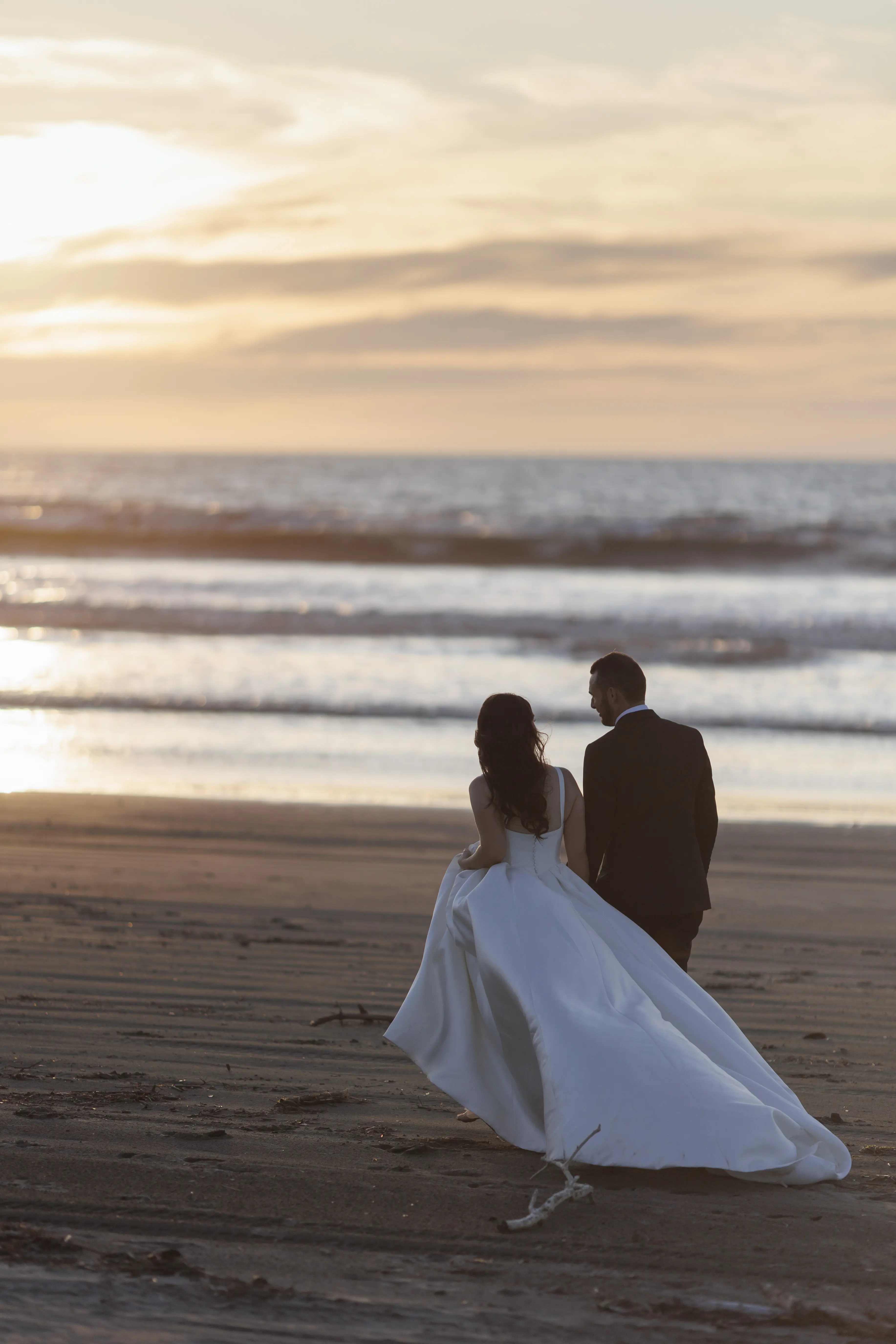 Bride In Satin A-Line Wedding Dress Called Selena By Maggie Sottero