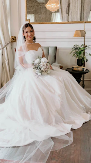 Bride wearing Anniston by Maggie Sottero
