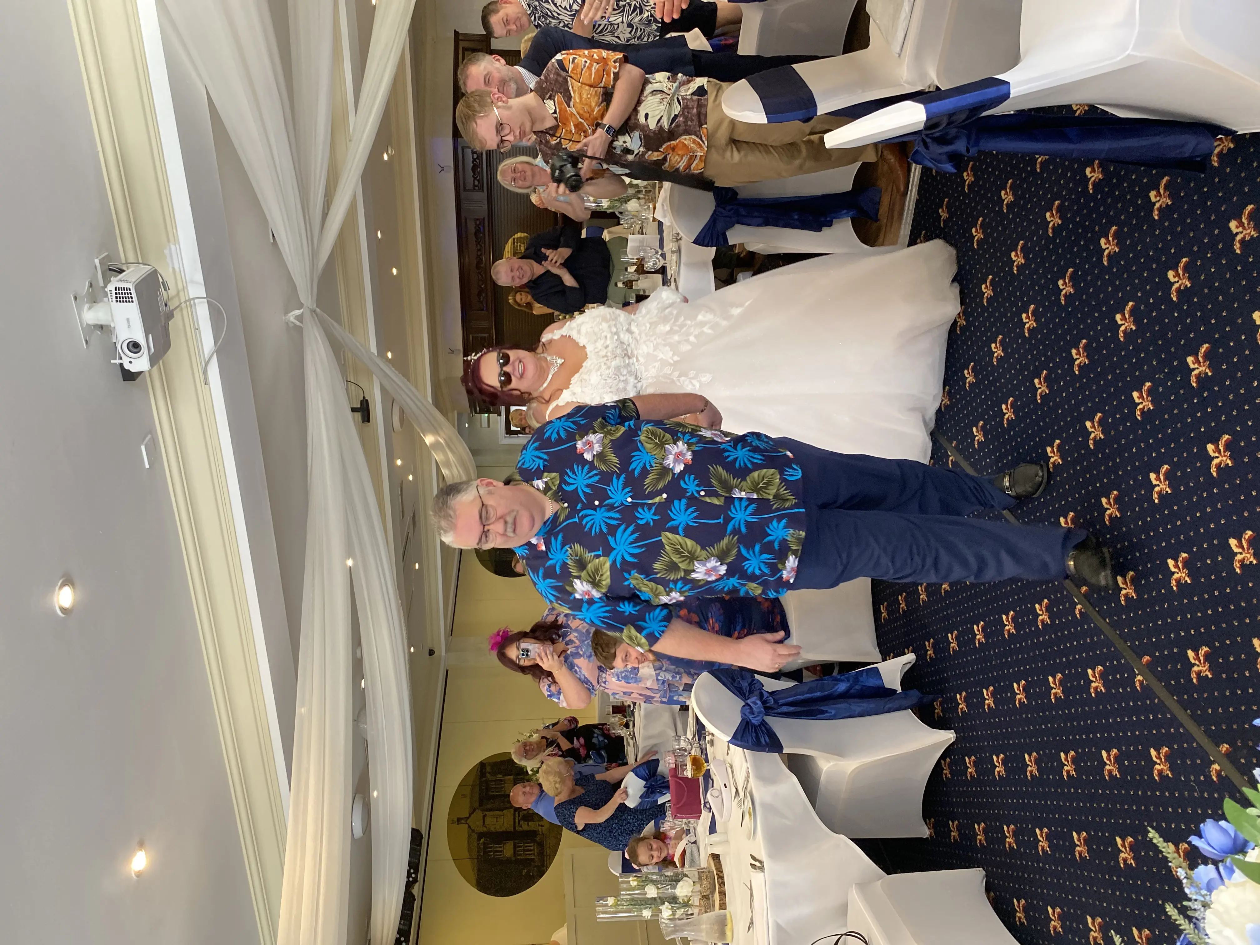 Bride wearing Natasha by Rebecca Ingram at her reception