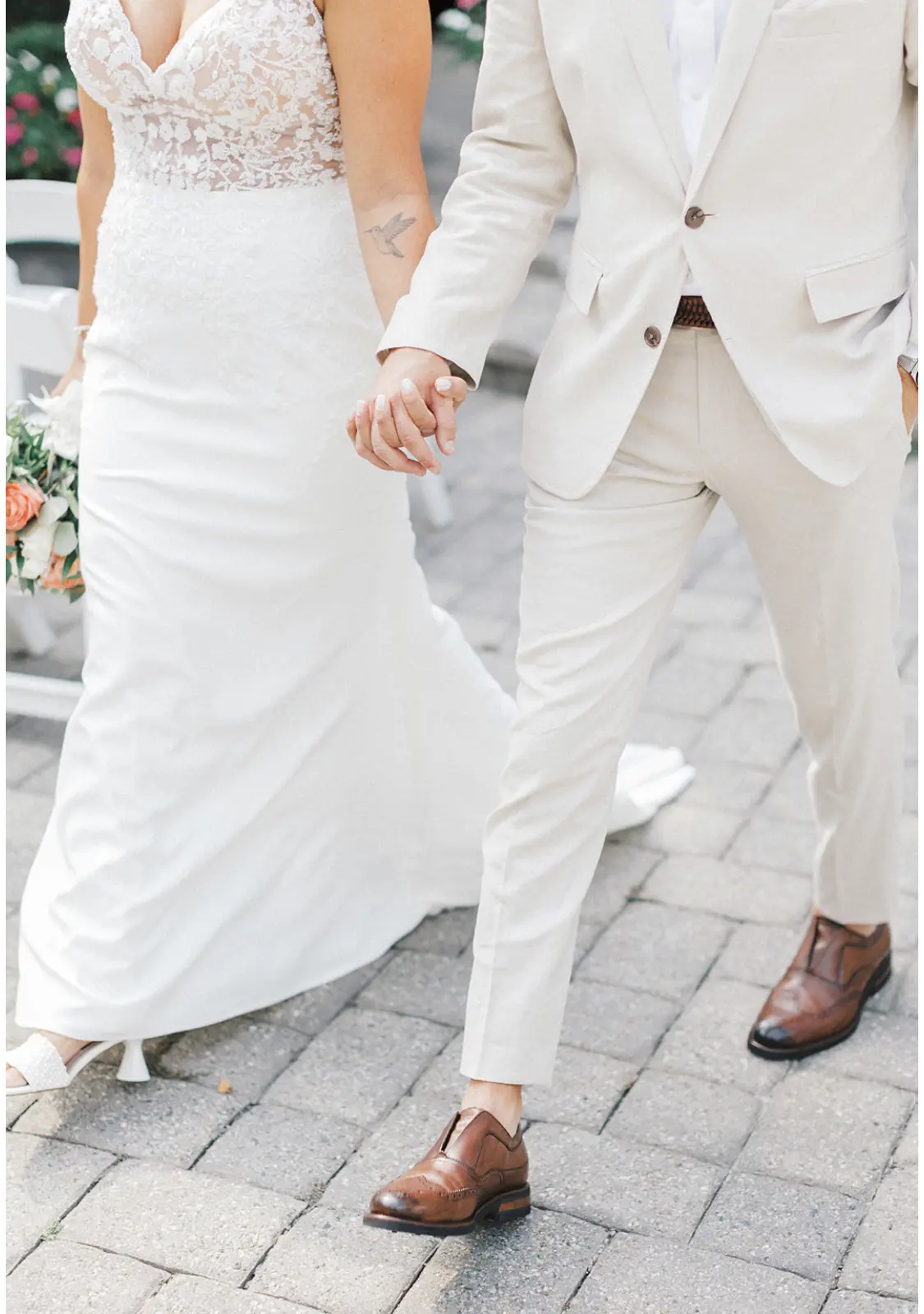 Bride In Crepe Wedding Dress Called Carmen By Rebecca Ingram