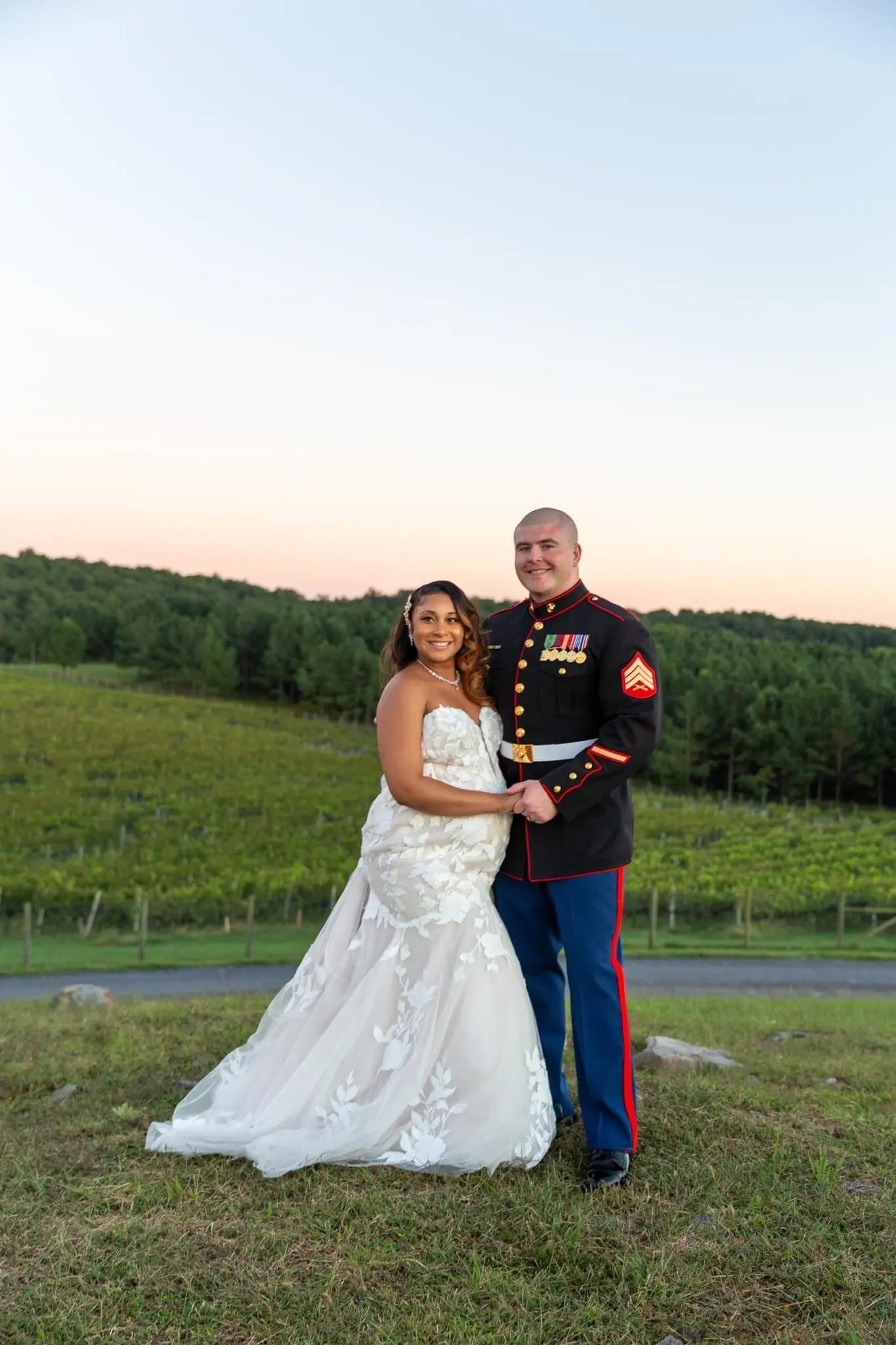 Pregnant Bride In Mermaid Wedding Dress Called Hattie By Rebecca Ingram With Groom