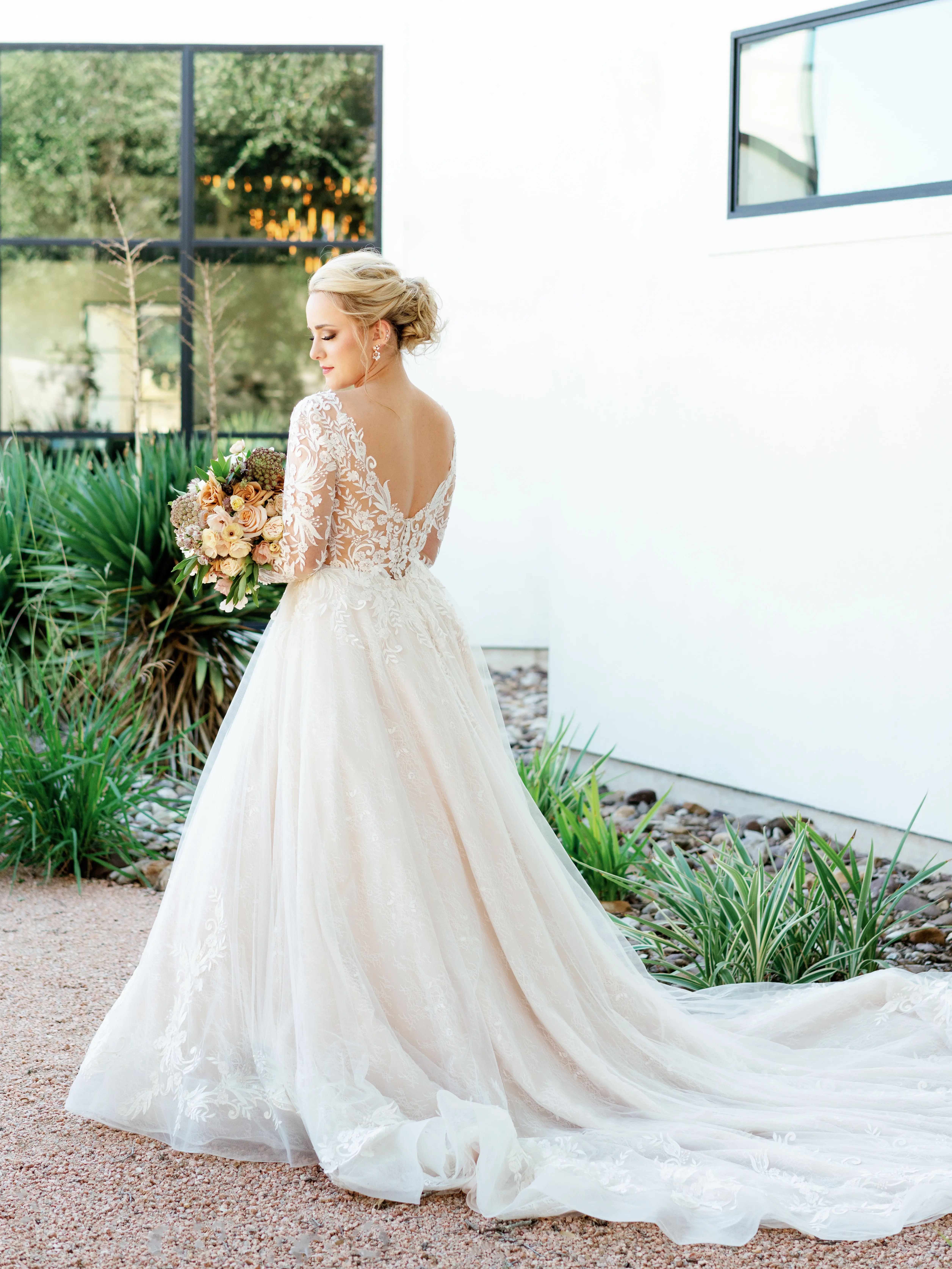 Real Bride Wearing Lace Ballgown Wedding Dress Called Zander By Sottero and Midgley