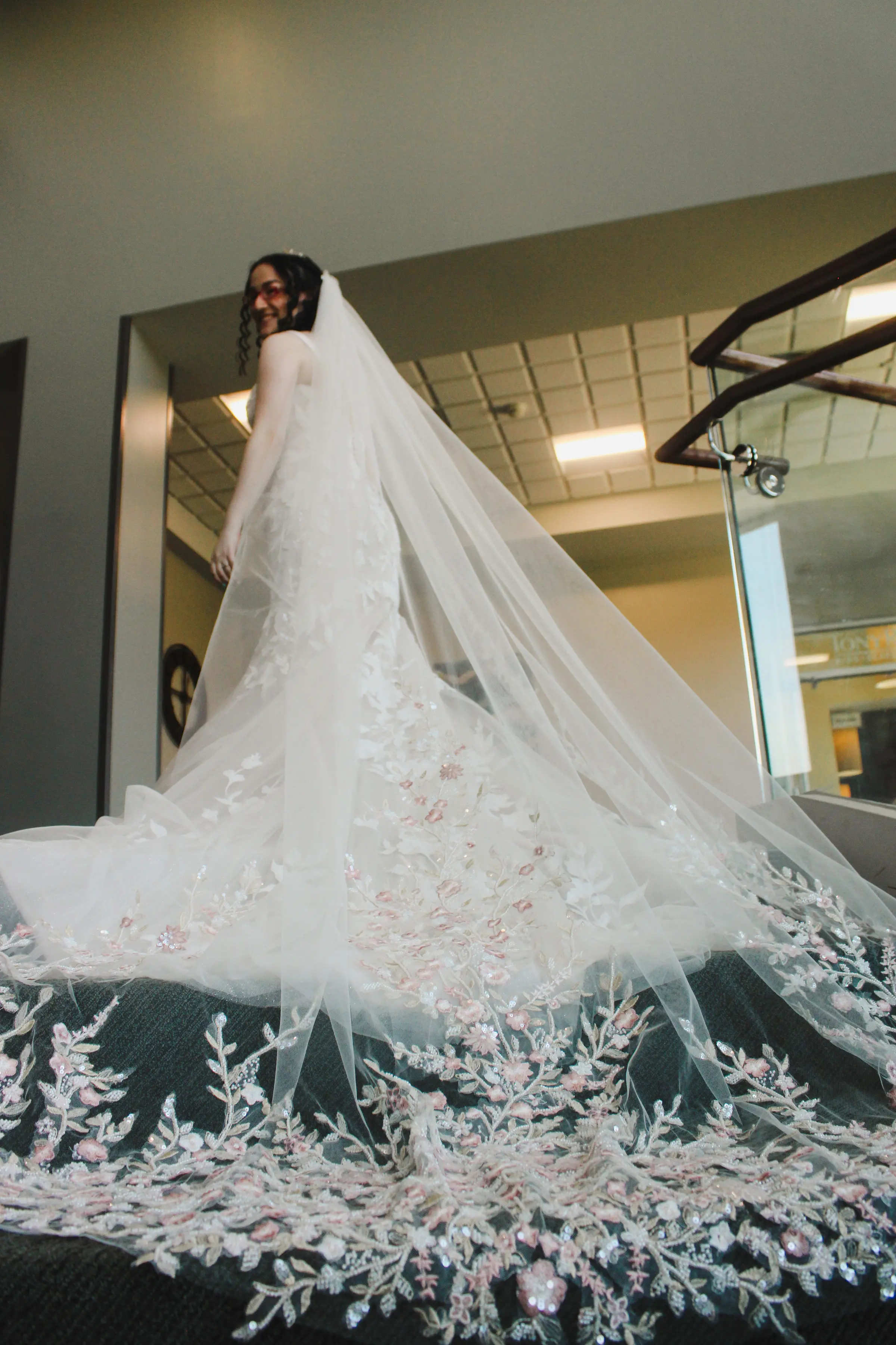 Bride In Floral Mermaid Hattie Rebecca Ingram