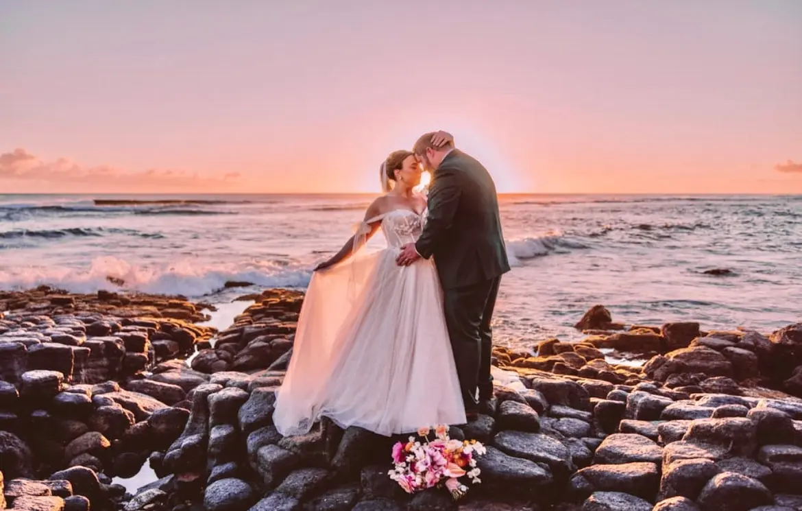 Bride In Fairytale Ball Gown Shasta Sottero Midgley With Groom