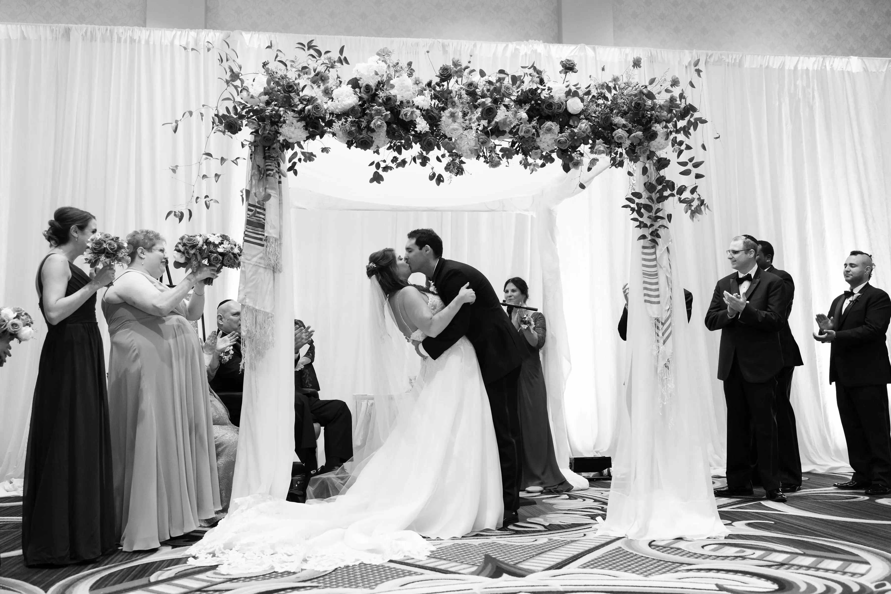 Groom With Bride Wearing A-Line Wedding Dress Savannah By Maggie Sottero
