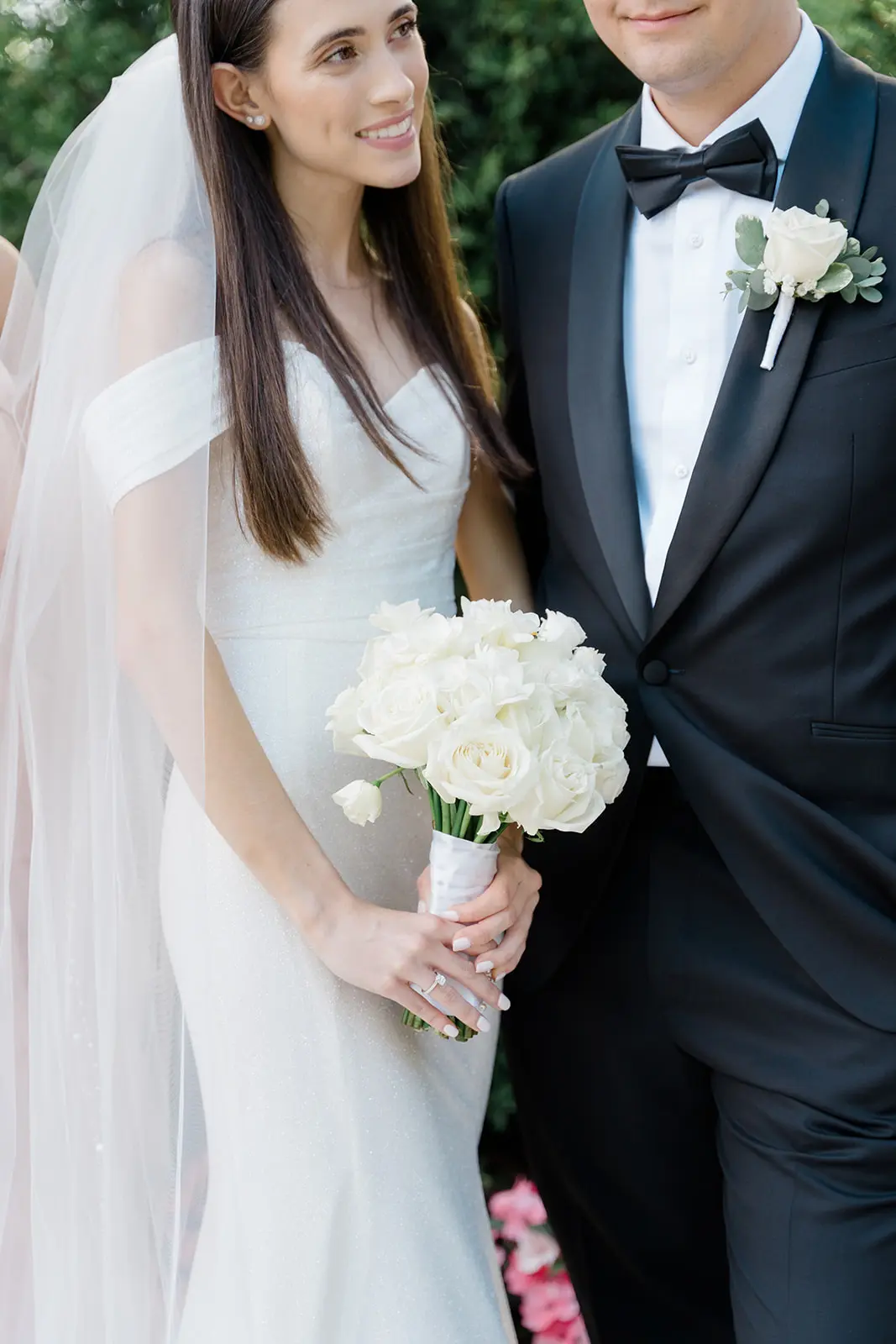 Bride wearing Anniston Lane by Maggie Sottero with her husband