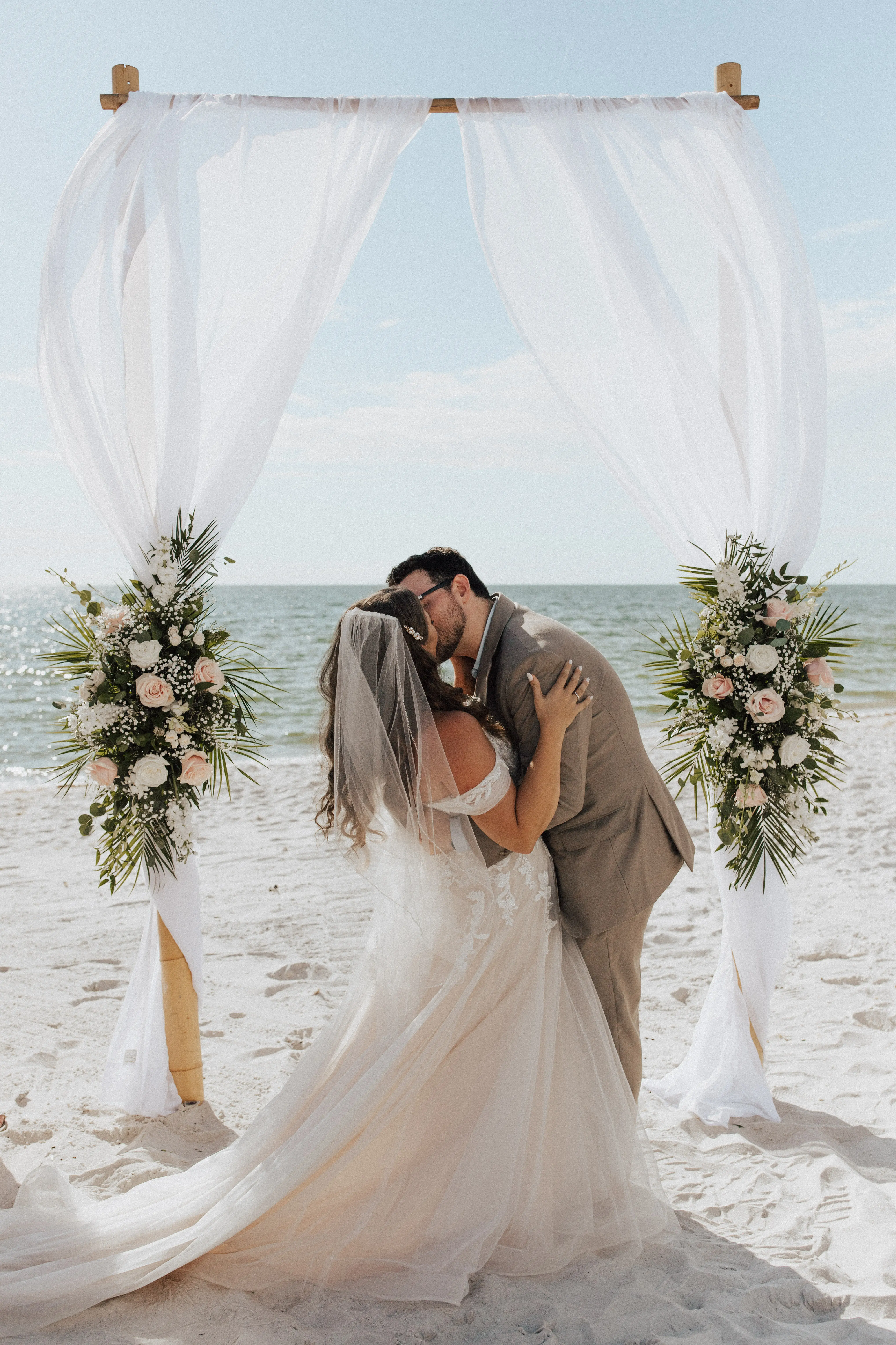 Groom With Bride Wearing Princess Wedding Dress Stevie By Maggie Sottero