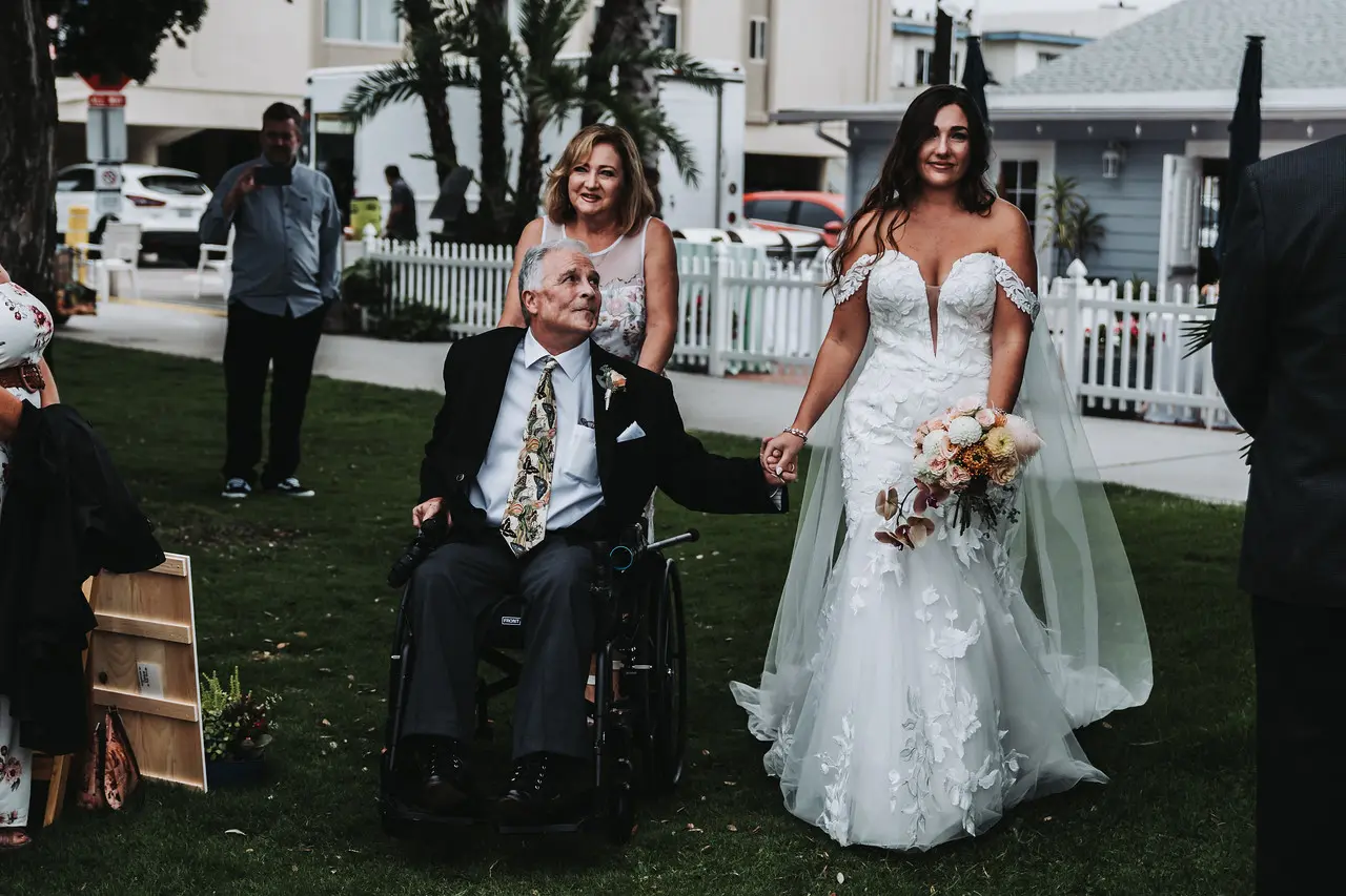 Bride Wearing Mermaid Wedding Dress With Oversized Lace Hattie By Rebecca Ingram