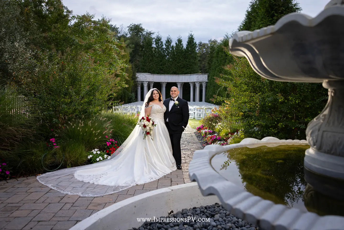 Groom With Bride Wearing Satin Ballgown Kimora By Sottero And Midgley