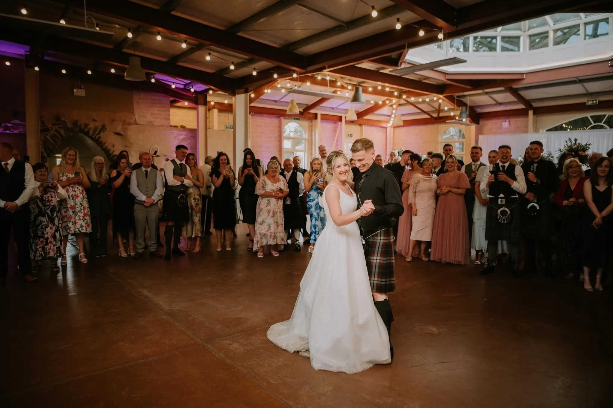 Bride In Sparkle Tulle Square Back Symphony Maggie Sottero With Guests