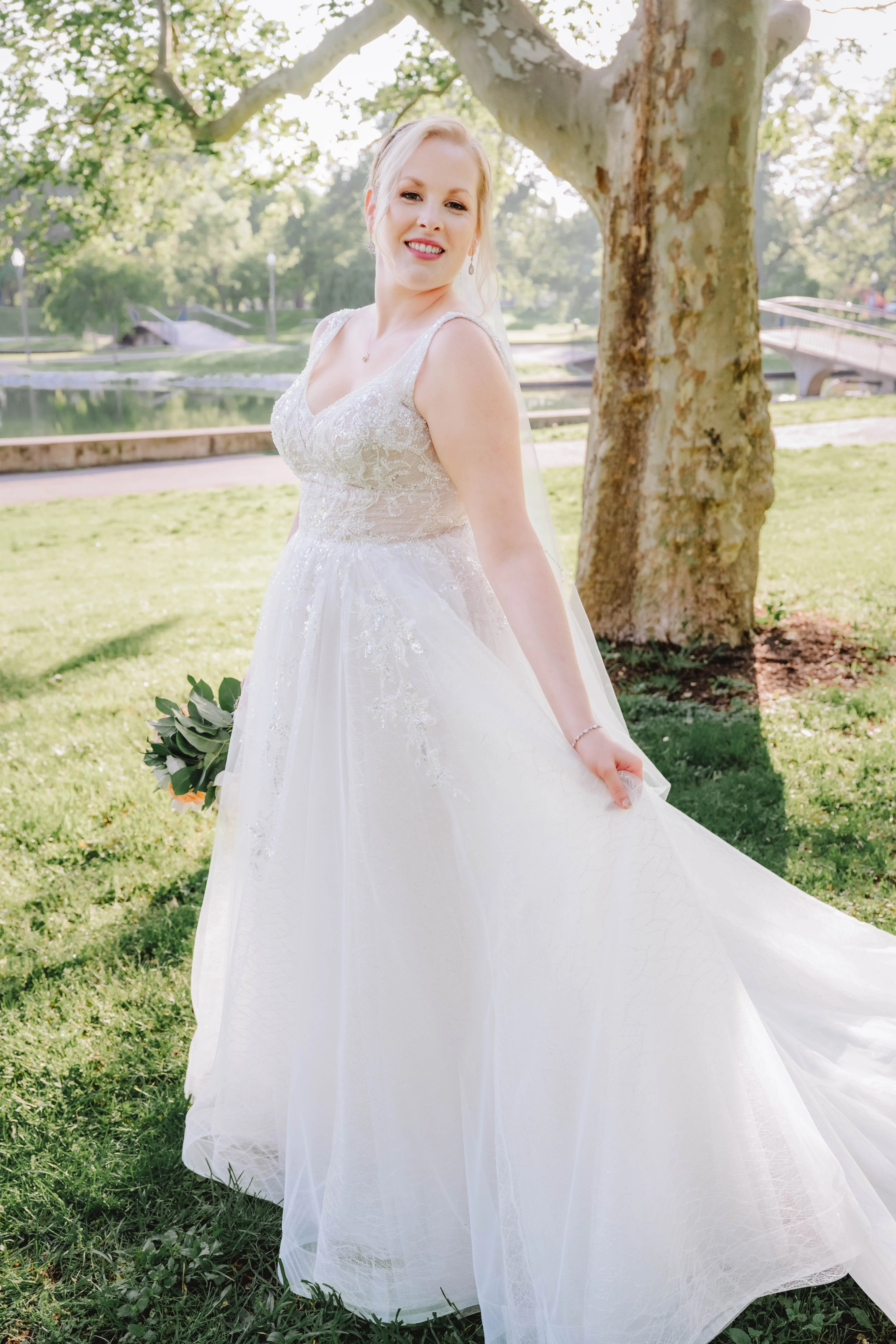 Bride In Sequin V-Neck Verina Sottero and Midgley