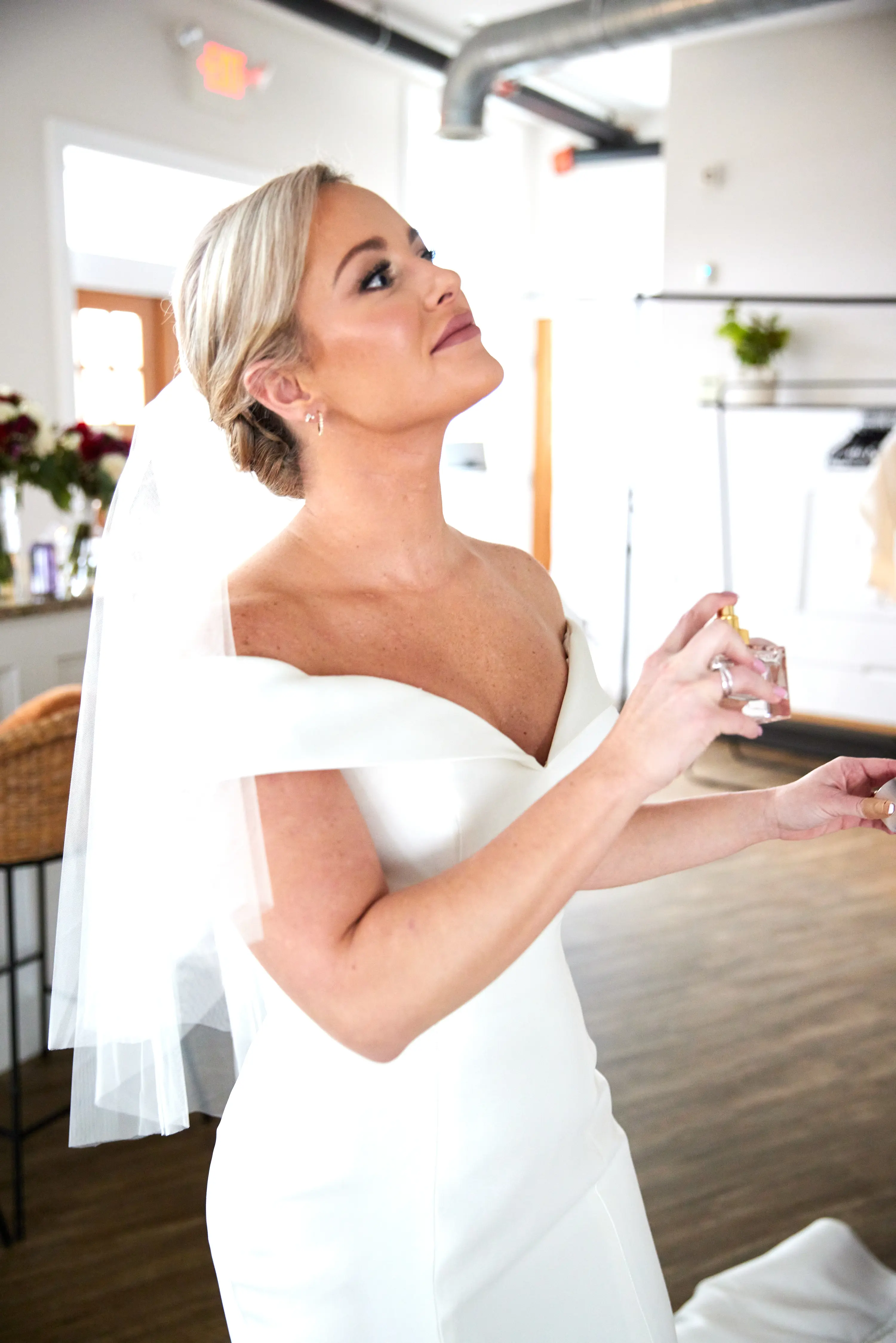 Bride at Glamourous Wedding Wearing Wedding Gown Called Josie by Rebecca Ingram.