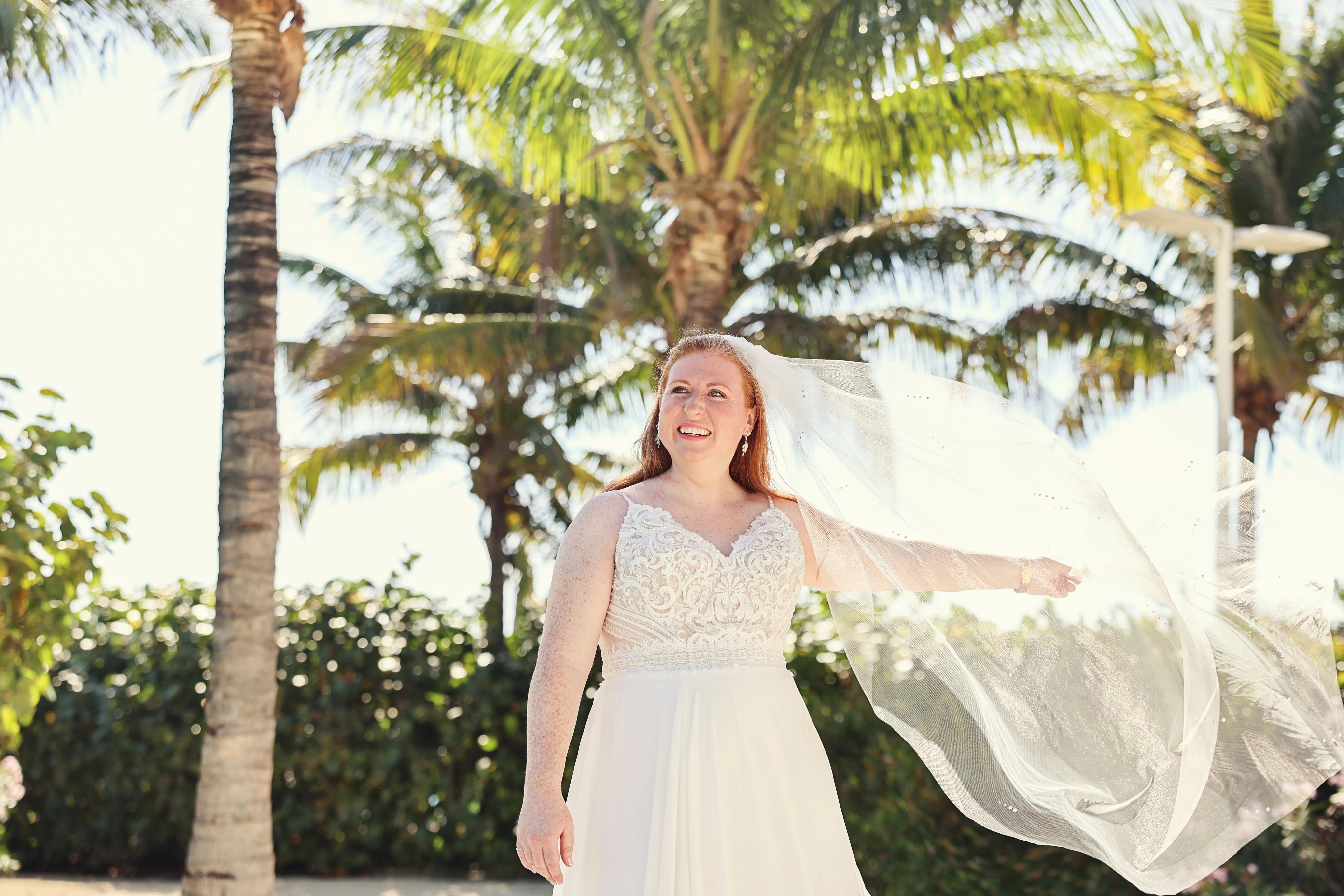 Bride In Aurora Chiffon Thigh High Slit Lorraine Rebecca Ingram