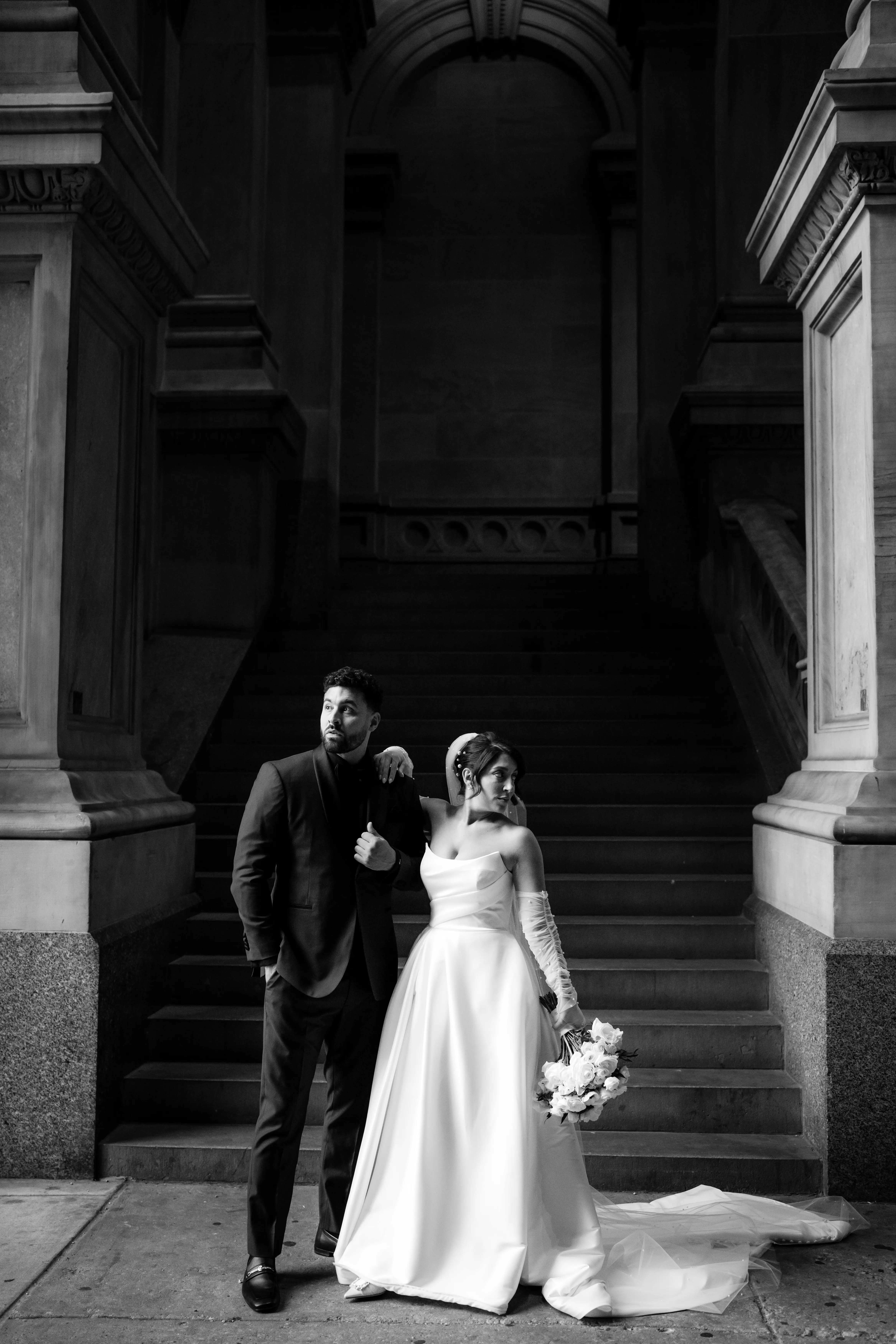 Bride Wearing Modern Ballgown Wedding Dress Called Aspen By Sottero And Midgley With Groom