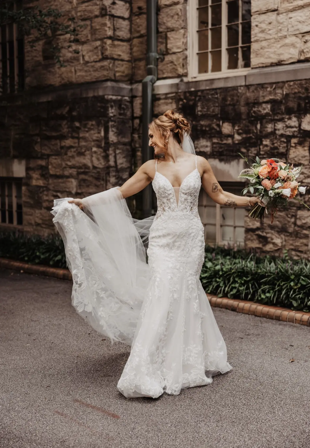Bride wearing Sydney by Maggie Sottero