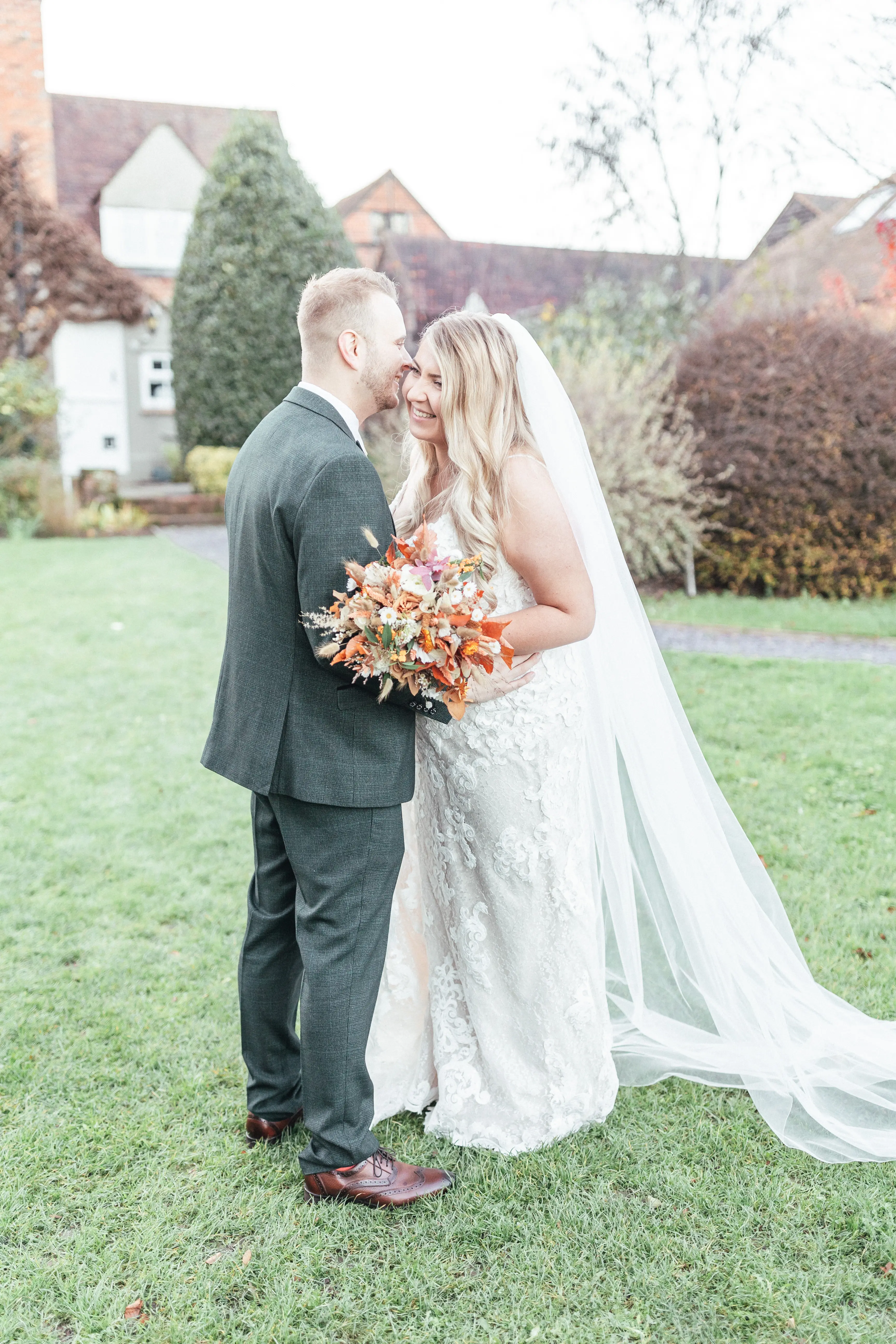 Real Bride in Sexy Lace Plus Size Wedding Dress with Shimmering Lace Motifs Called Tuscany Marie by Maggie Sottero