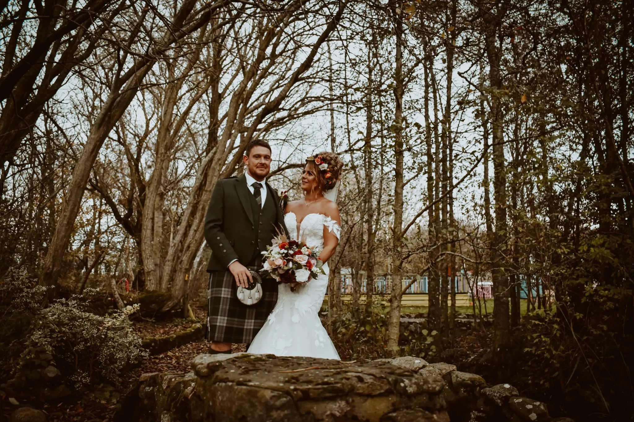 Real Bride in Strapless Mermaid Bridal Gown with Oversize Lace Floral Motifs over Sparkle Tulle and Sweetheart Neckline Called Hattie by Rebecca Ingram