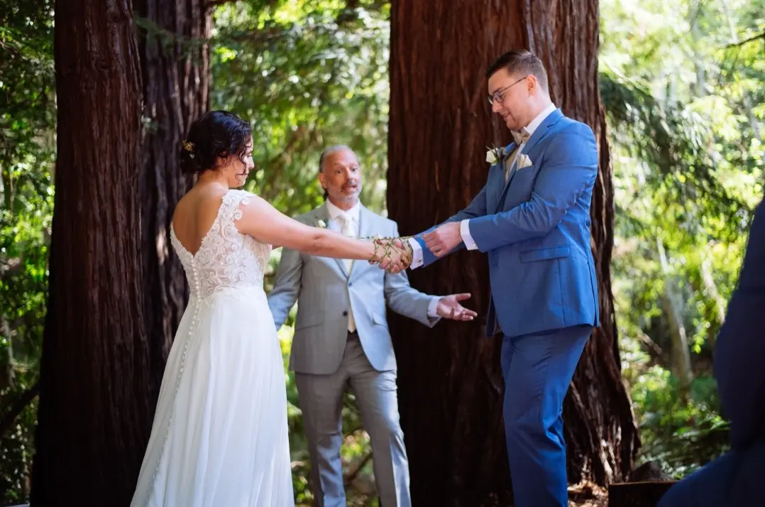 Groom With Bride Wearing Romantic Cap Sleeve Chiffon Wedding Dress June By Maggie Sottero