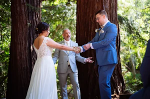 Groom With Bride Wearing Romantic Cap Sleeve Chiffon Wedding Dress June By Maggie Sottero