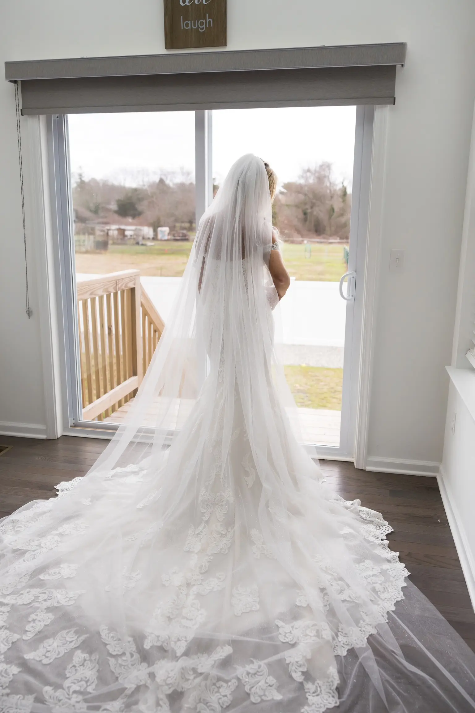 Bride In Lace Off The Shoulder Wedding Dresses Called Fiona By Maggie Sottero With Groom