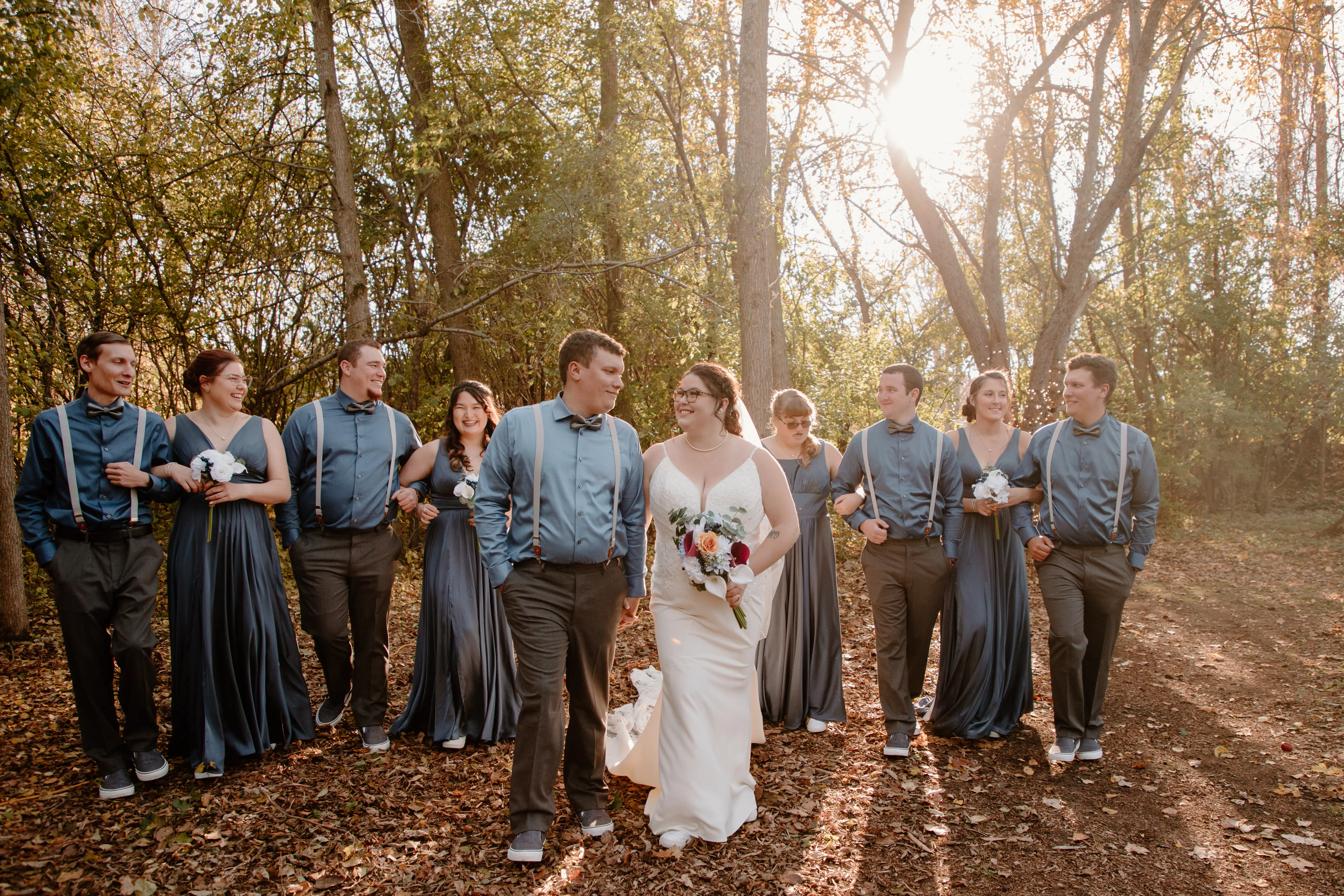 Groom With Bride Wearing Cold Shoulder Crepe Wedding Dress Bracken Lynette By Sottero And Midgley