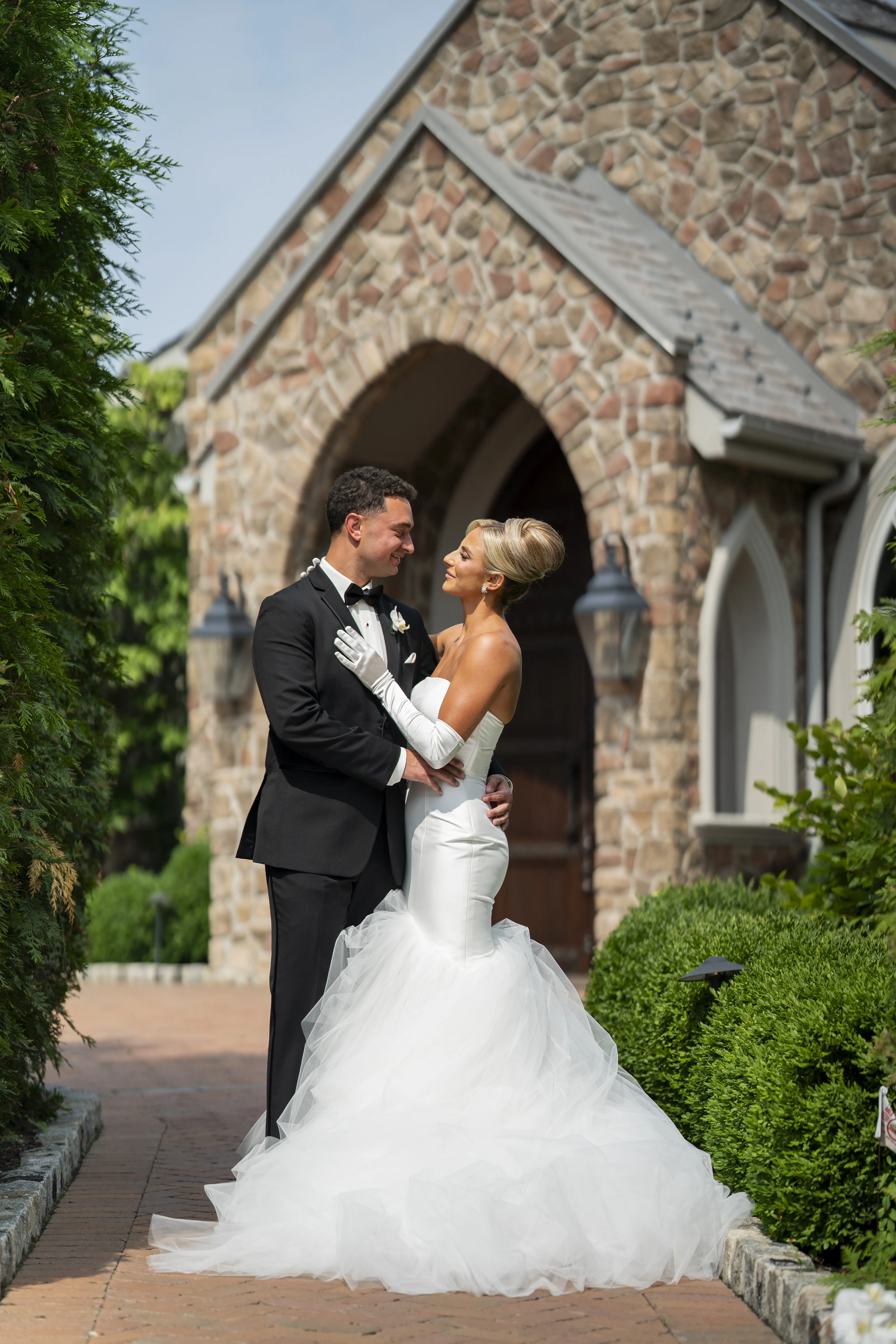 Groom With Bride Wearing Holden By Sottero And Midgley