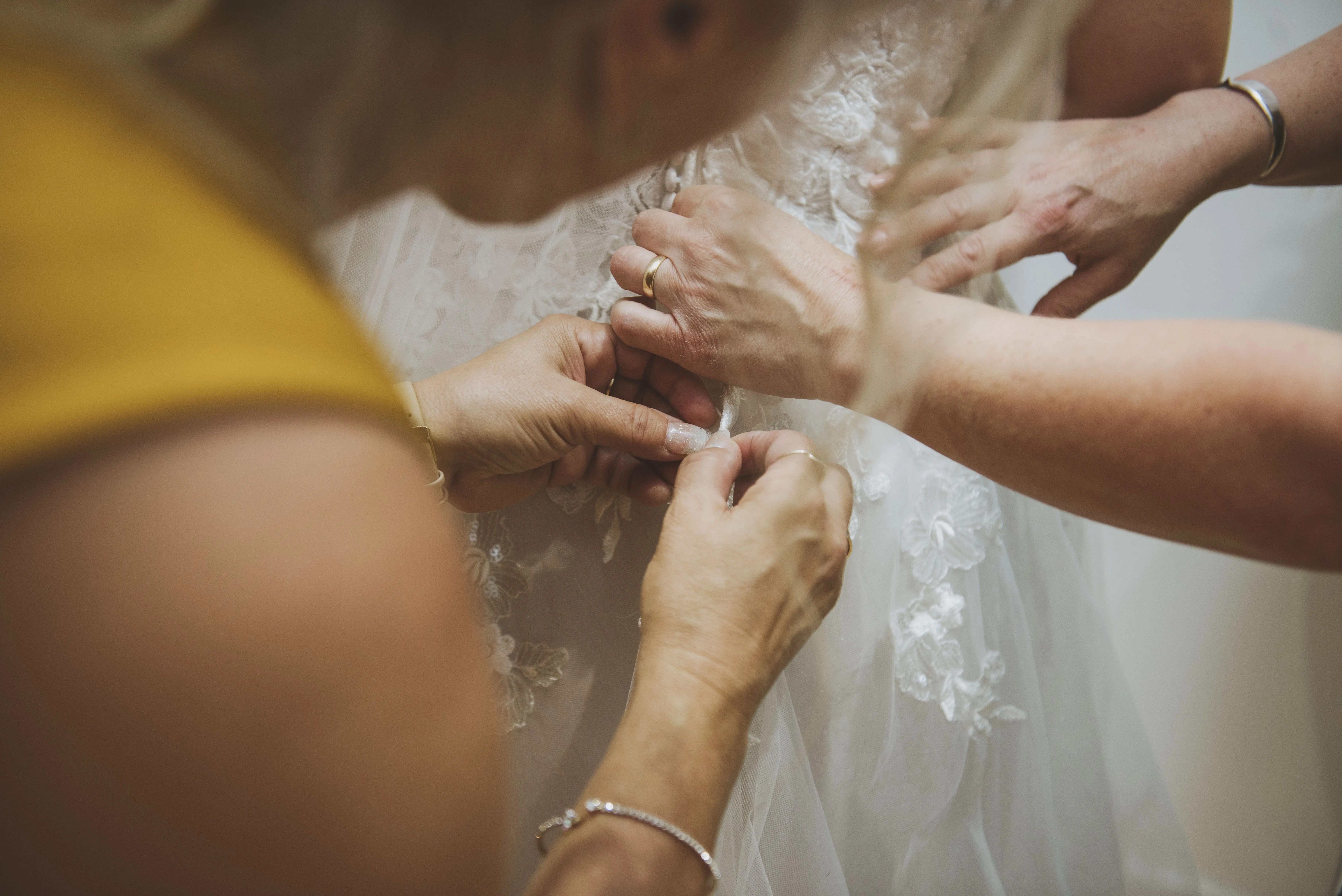 Bride Wearing Princess Lace Wedding Gown Stevie By Maggie Sottero