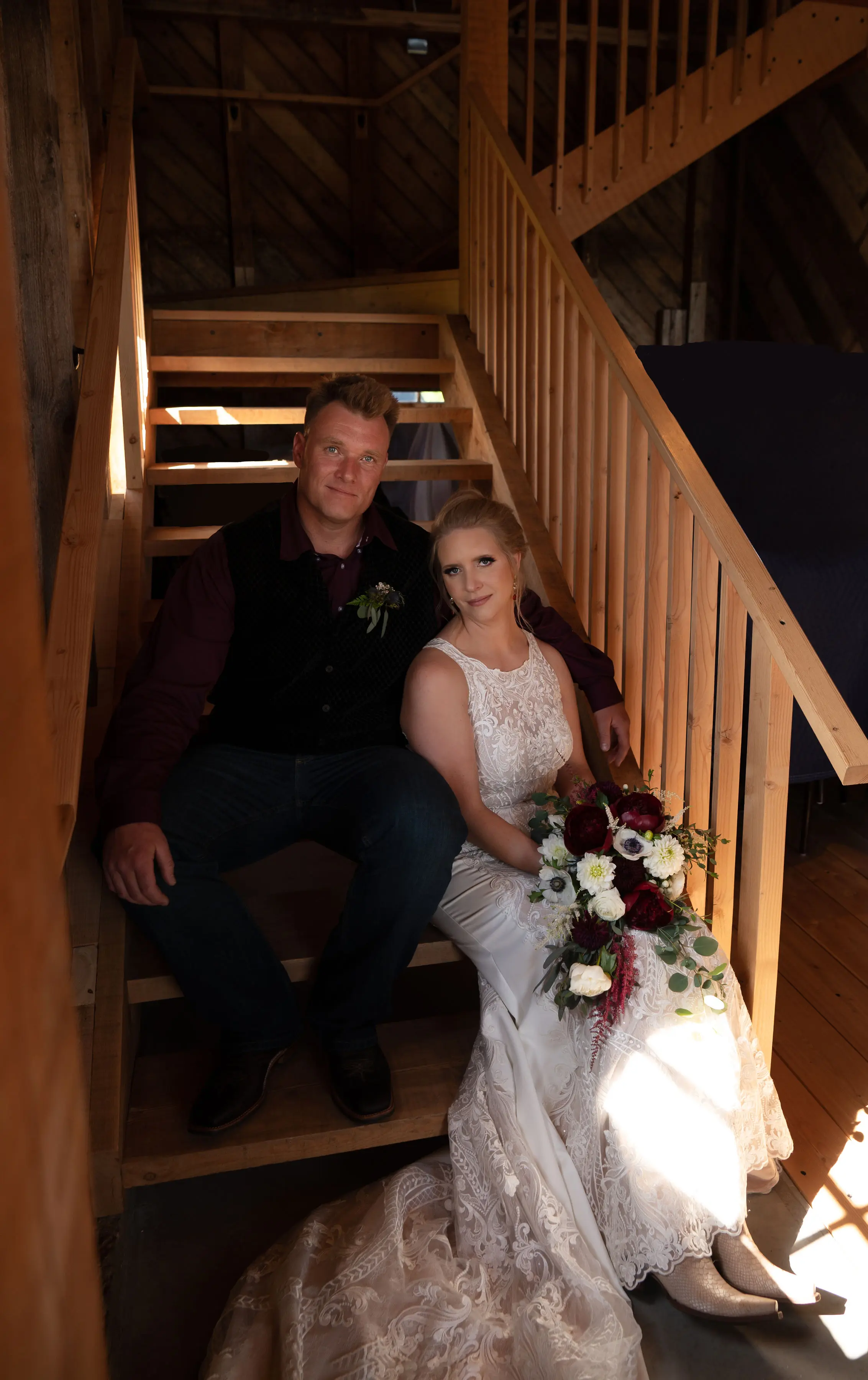 Groom With Bride Wearing Modern Halter Fit-And-Flare Wedding Dress Kevyn By Sottero And Midgley