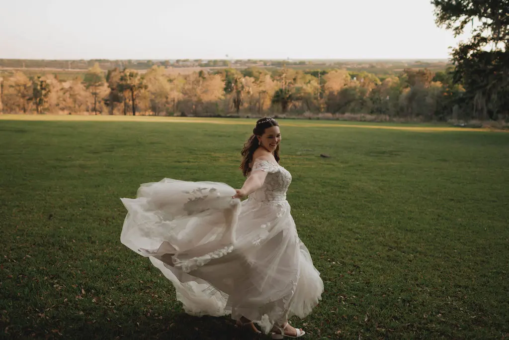 Bride In A-line Floral Hattie Lane Lynette Rebecca Ingram