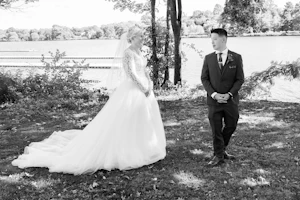 Bride Wearing Princess Ballgown Wedding Dress Called Mallory Dawn By Maggie Sottero With Groom